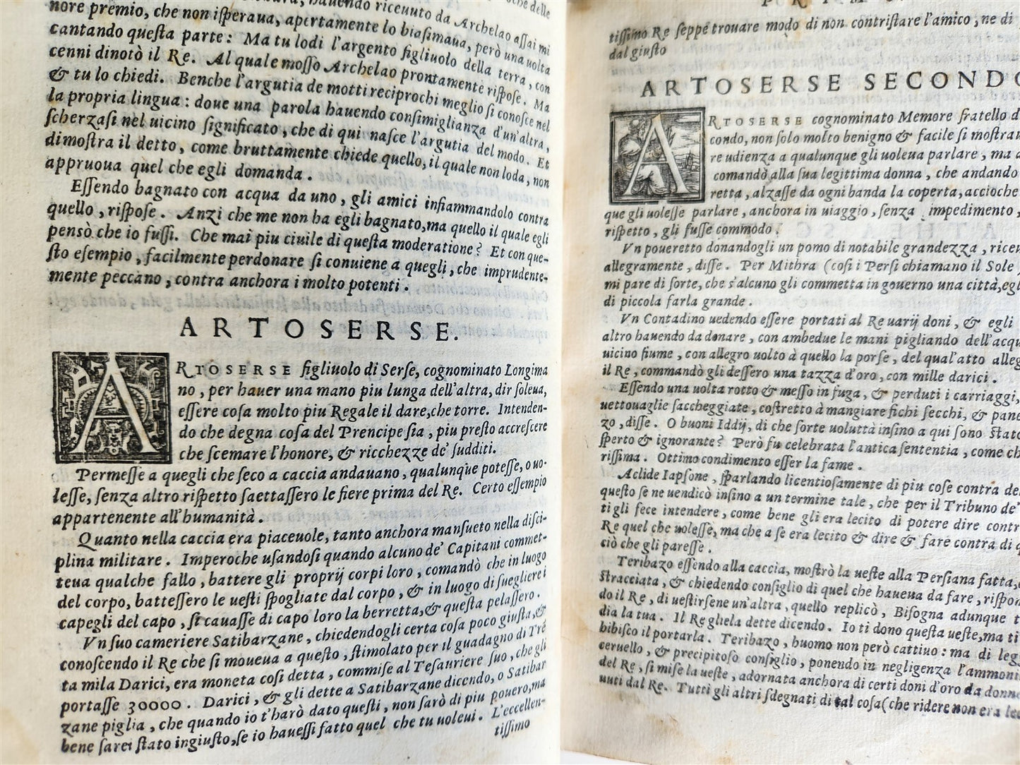 1566 PLUTARCH antique 16th CENTURY in ITALIAN Apoftemmi di Plutarco
