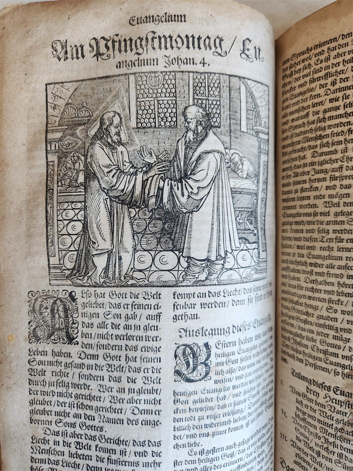 1583 ILLUSTRATED POSTILLA antique 80 WOODCUTS CRANACH SCHOOL ARTIST