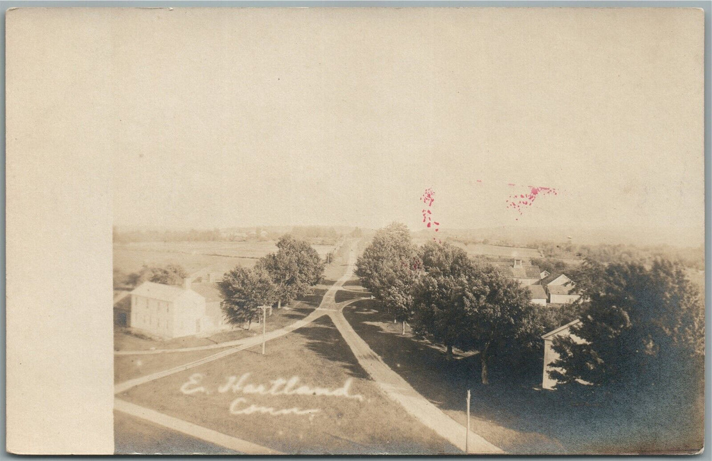 HARTLAND CT GENERAL VIEW ANTIQUE REA,L PHOTO POSTCARD RPPC