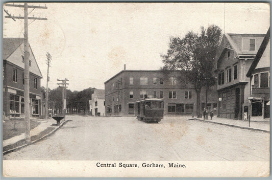 GORHAM ME CENTRAL SQUARE ANTIQUE POSTCARD