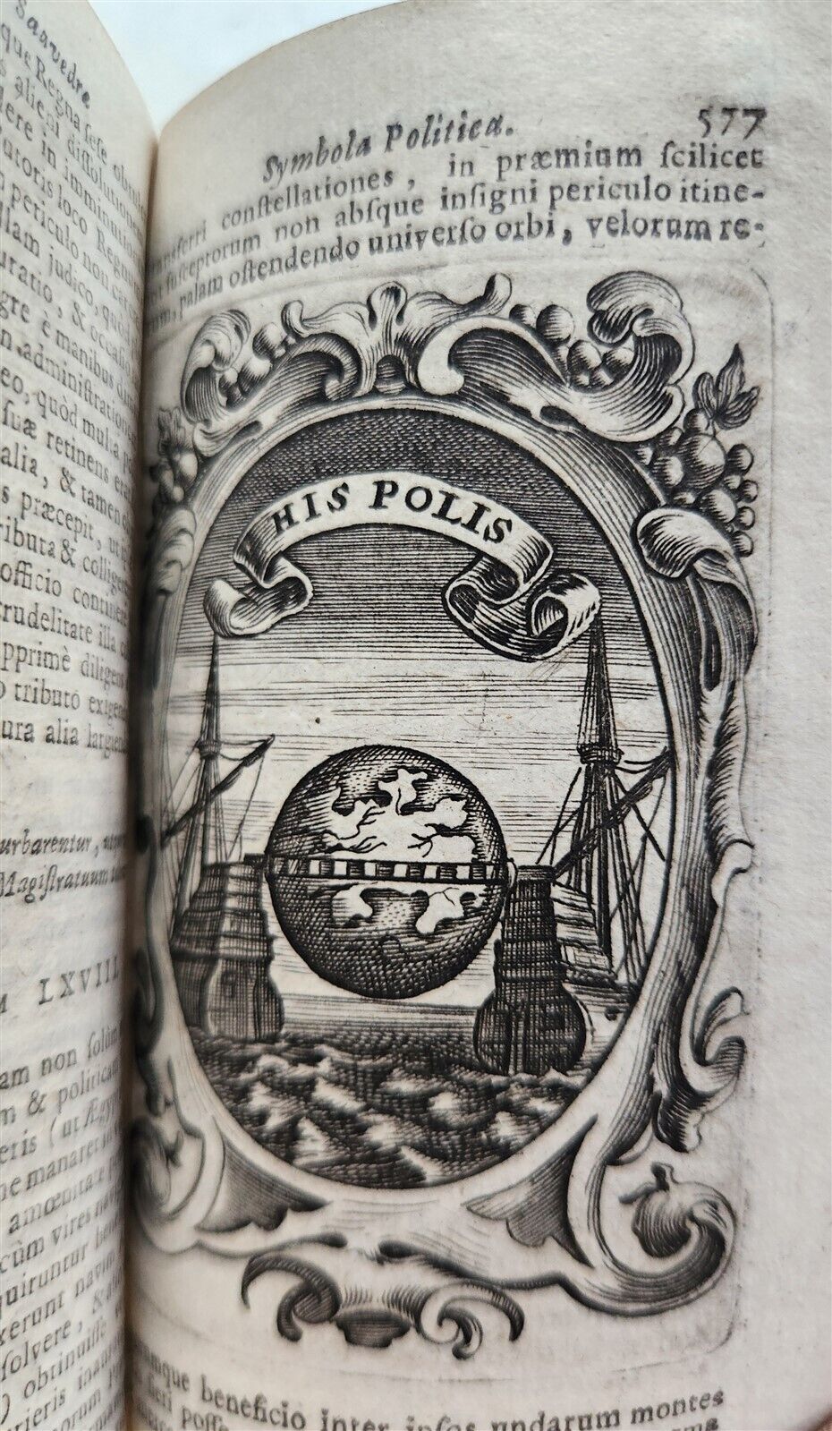 1659 EMBLEMATA by SAAVEDRA FAJARDO antique VELLUM BINDING ILLUSTRATED