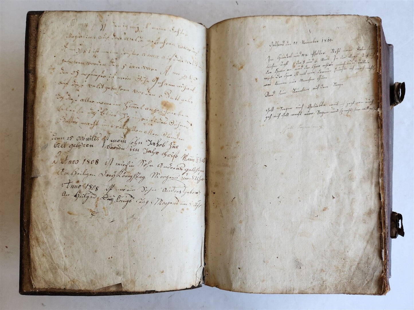 1788 BIBLE in GERMAN ILLUSTRATED antique MASSIVE PIGSKIN BOUND FOILIO