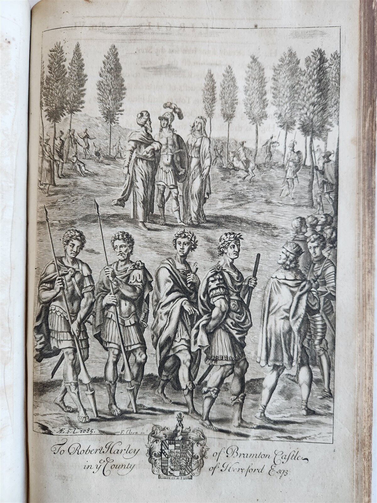 1697 WORKS of VIRGIL by DRYDEN antique ILLUSTRATED w/ 101 AMAZING PLATES