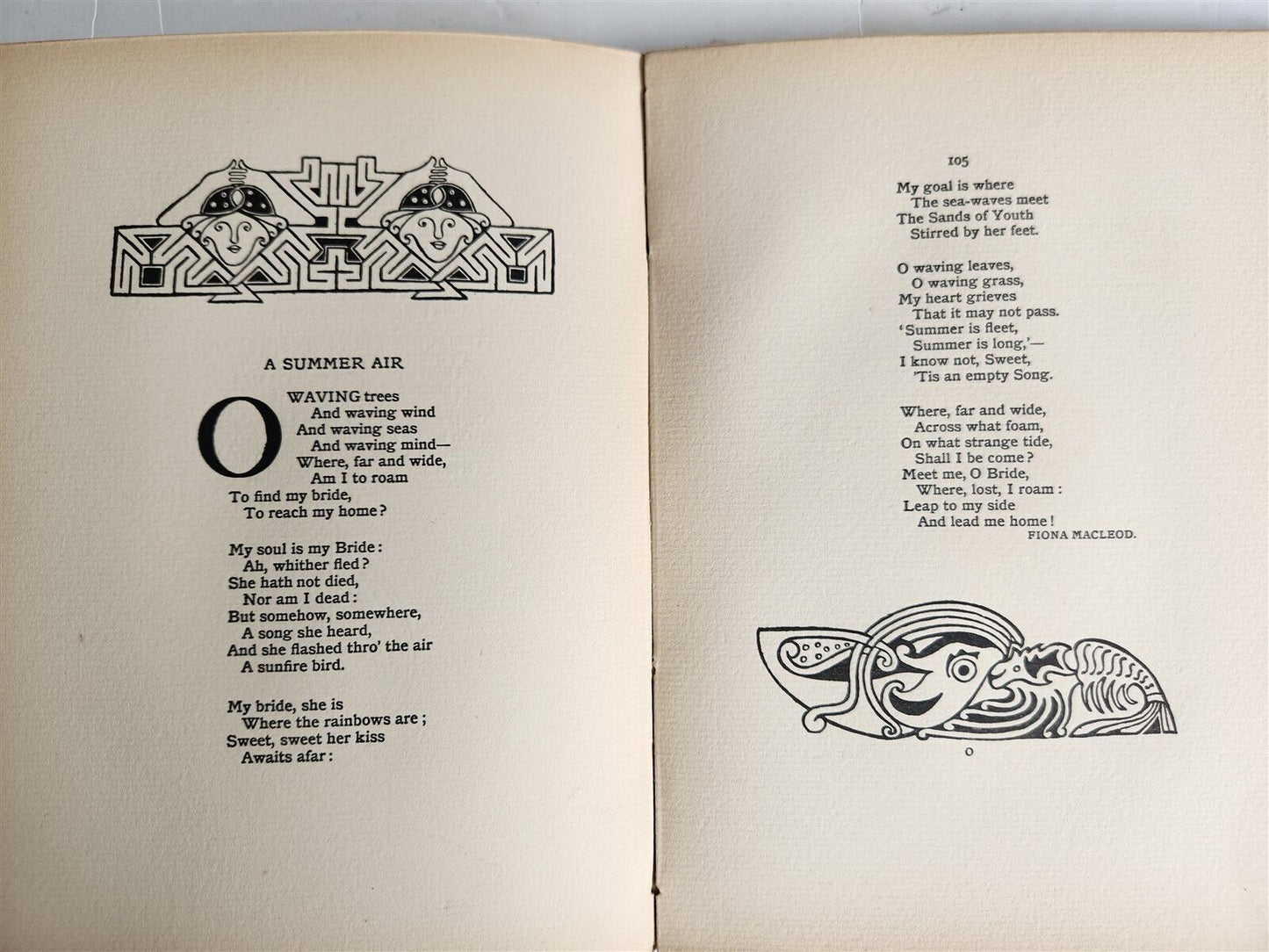 1896 EVERGREEN NORTHERN SEASONAL BOOK OF SUMMER antique ARTS & CRAFTS ILLUSTR.