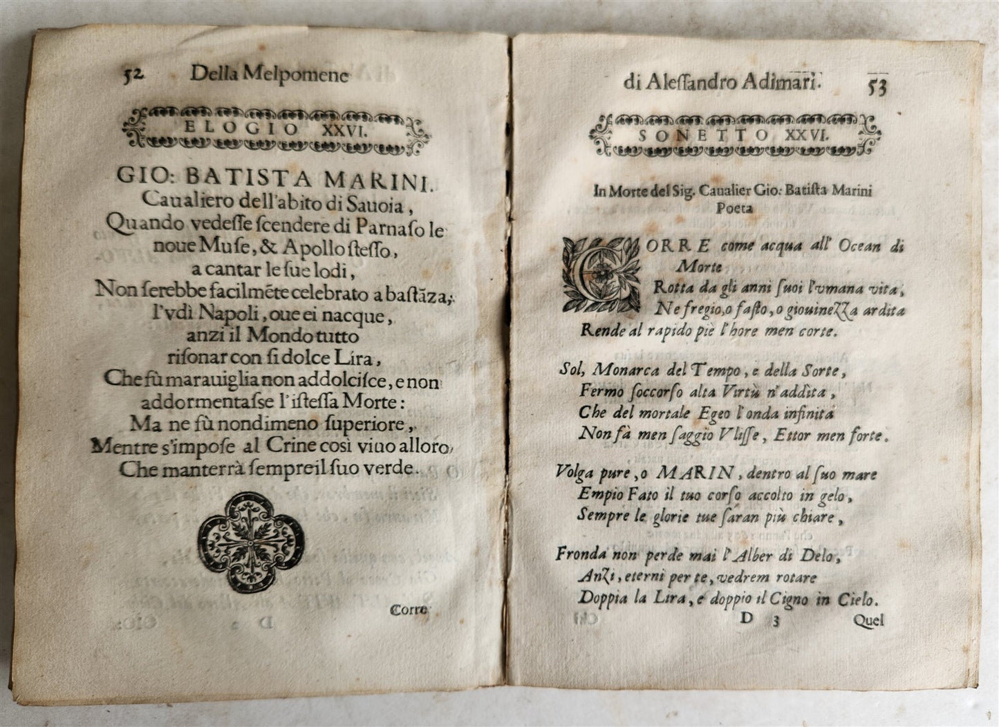 1649 LA MELPOMENE OPERA antique VELLUM BOUND POETRY in FRENCH