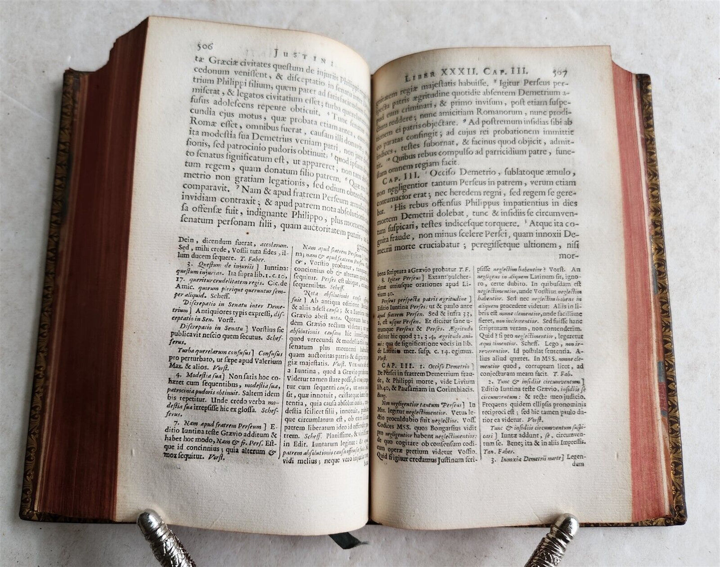 1683 HISTORIAE PHILIPPICAE by JUSTINIUS DECORATIVE BINDING antique