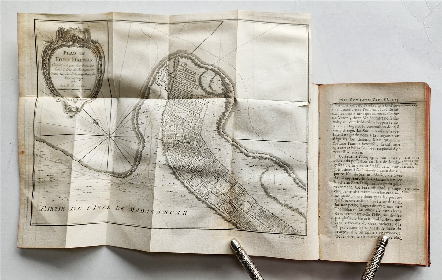 1750 HISTOIRE des VOYAGES antique Vol.32 CEYLON & MADAGASCAR TRAVELS illustrated