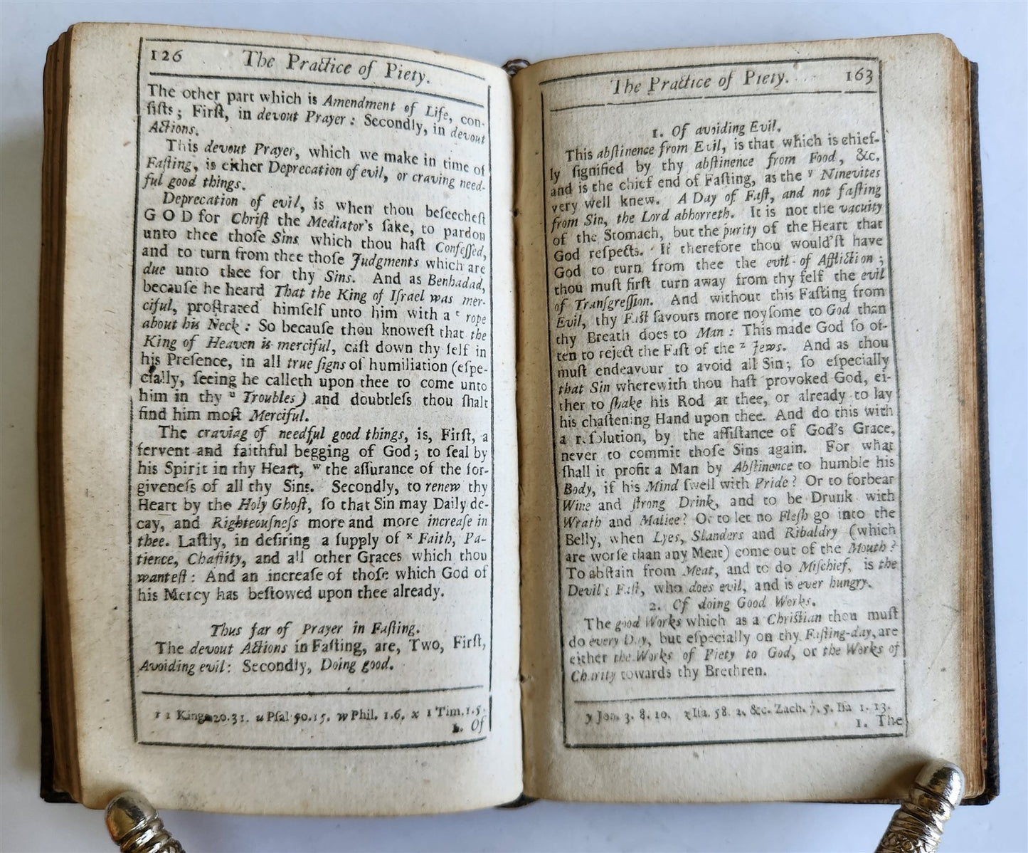 1705 PRACTICE of PIETY by Bayly Lewis antique in ENGLISH original binding
