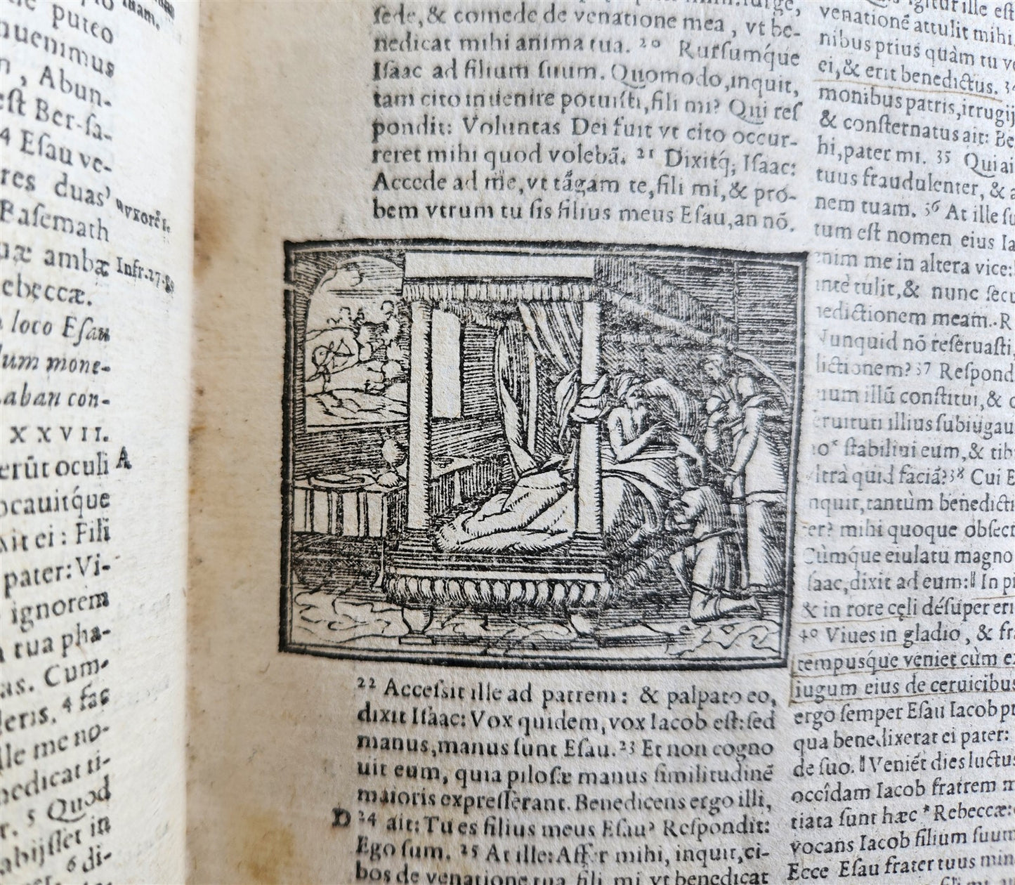 1563 BIBLE in LATIN antique ILLUSTRATED 16th century BIBLIA