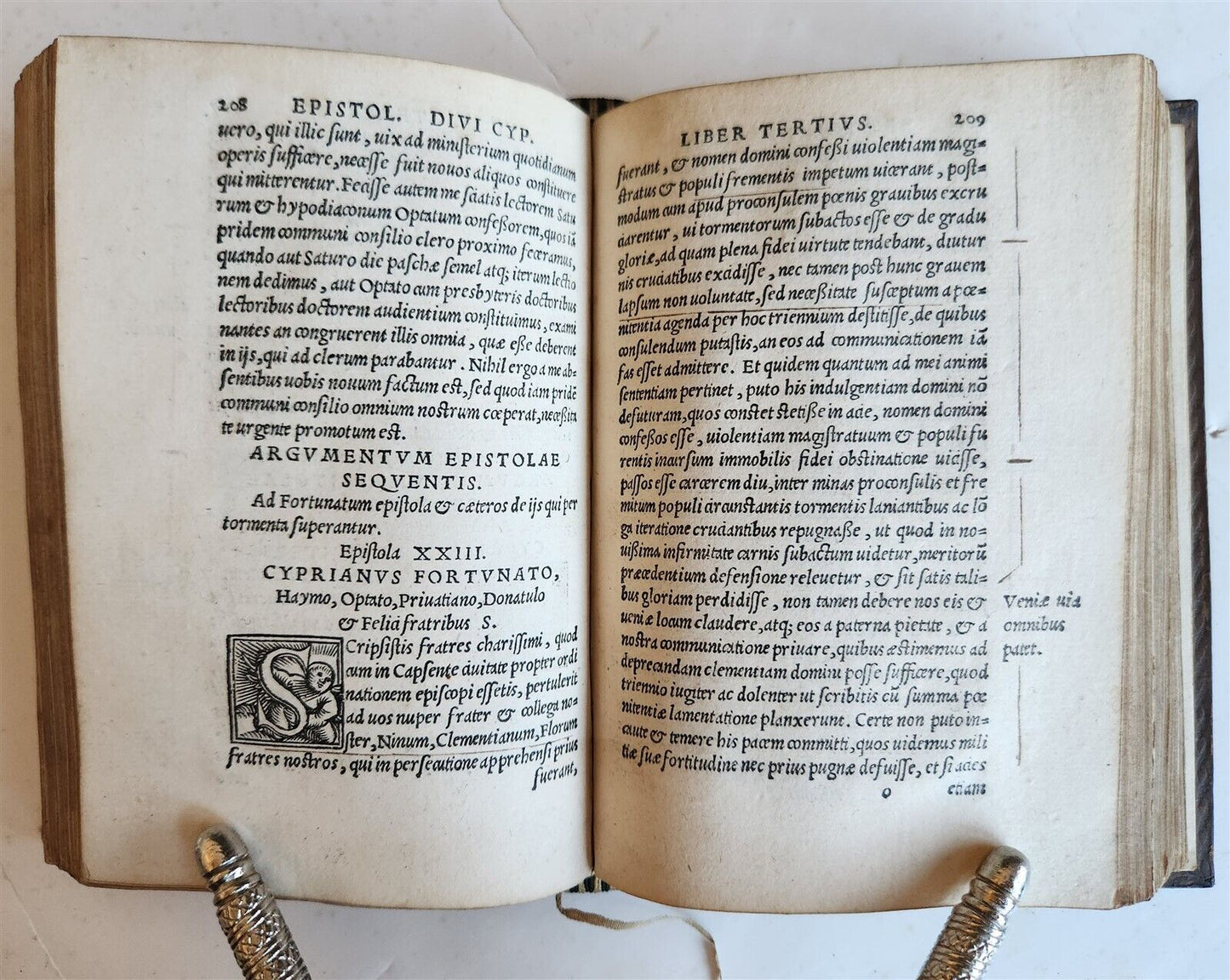 1524 POST-INCUNABULA WORKS of CYPRIAN Bishop of Carthage antique 16th CENTURY