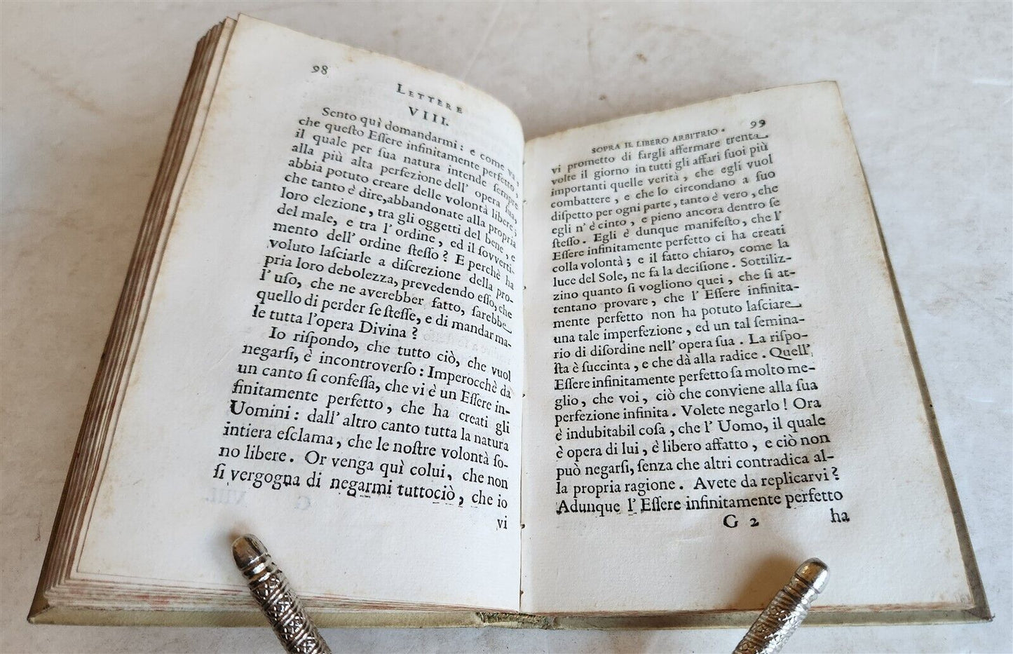 1721 LETTERE DI RELIGIONE e DI METAFISICA FRANCESCO di SALIGNAC antique VELLUM