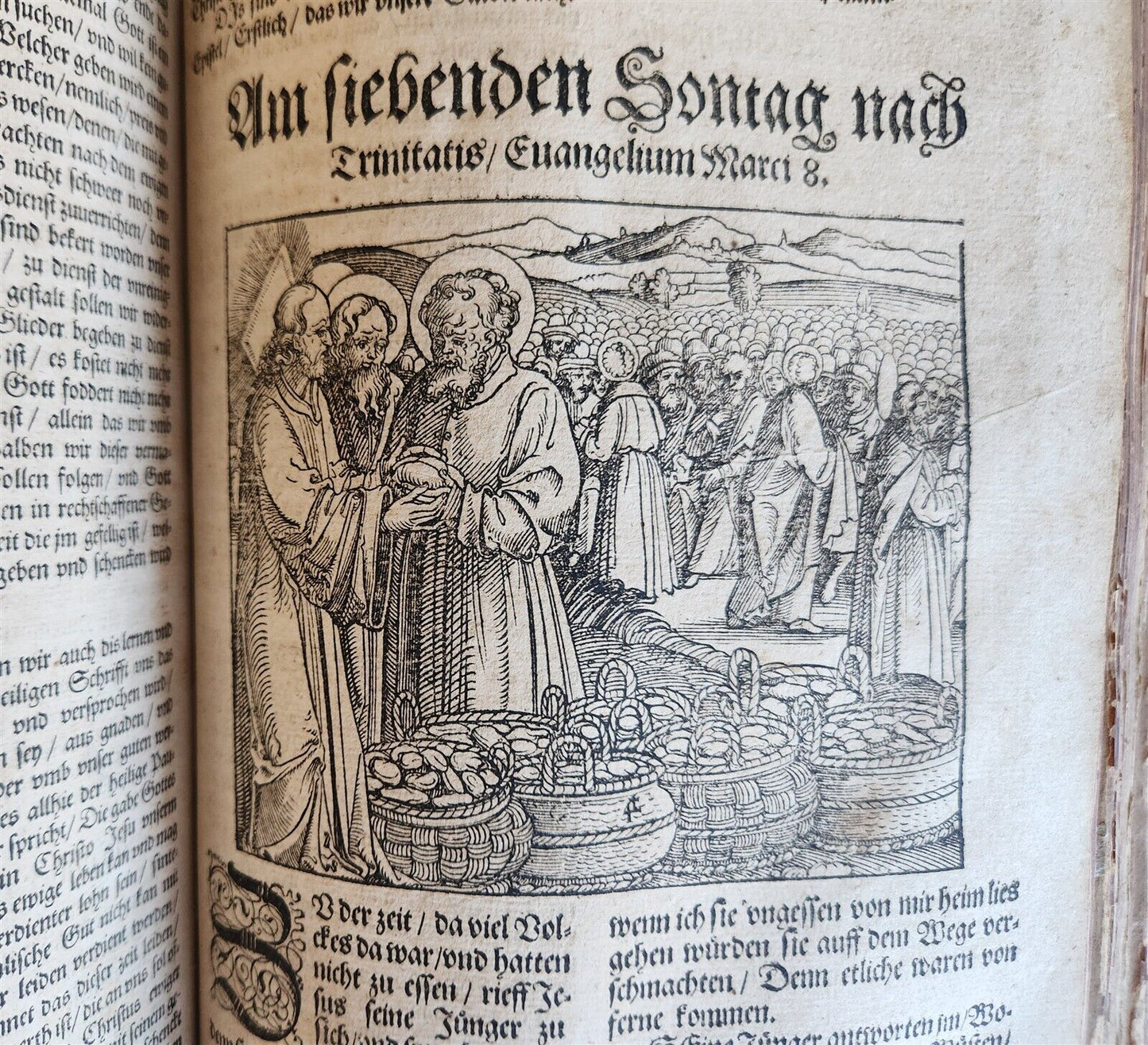 1583 ILLUSTRATED POSTILLA antique 80 WOODCUTS CRANACH SCHOOL ARTIST