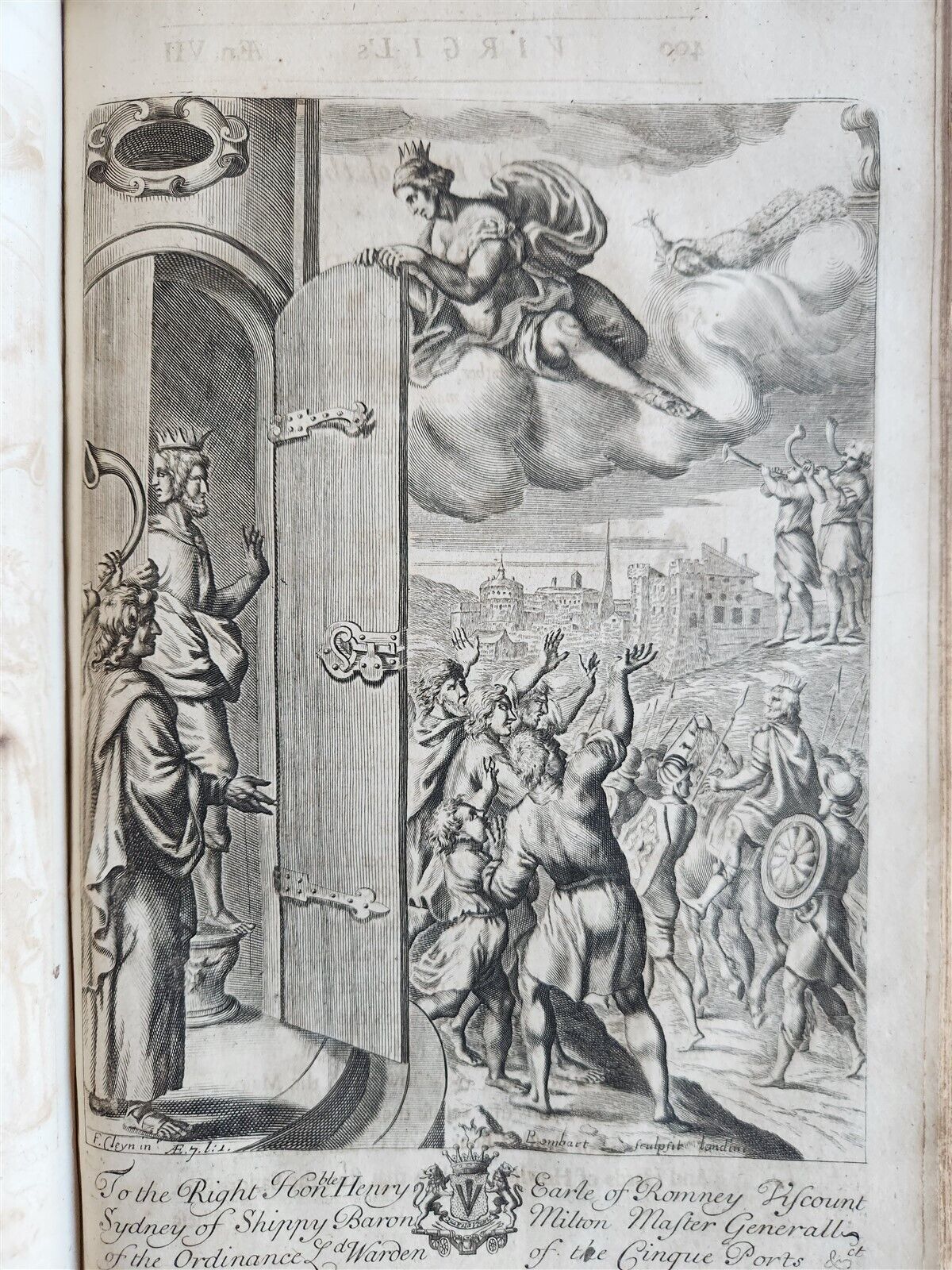 1697 WORKS of VIRGIL by DRYDEN antique ILLUSTRATED w/ 101 AMAZING PLATES