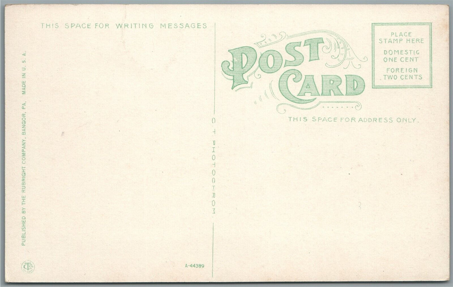 BANGOR PA MARKET STREET ANTIQUE POSTCARD