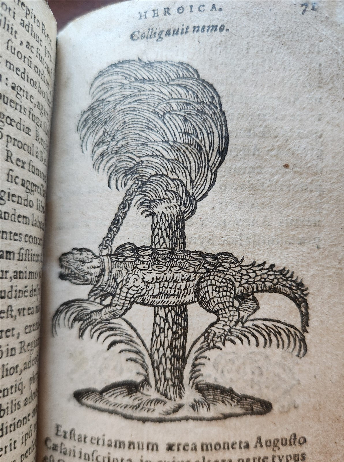 1596-1600 EMBLEMATA antique ILLUSTRATED w/ 270 WOODCUTS PLANTIN VELLUM BINDING