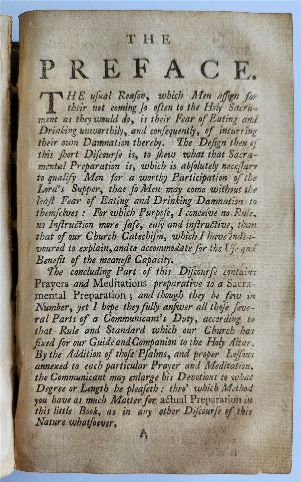 1750 BOOK of COMMON PRAYER w/ PSALTER or PSALMS of DAVID antique in ENGLISH
