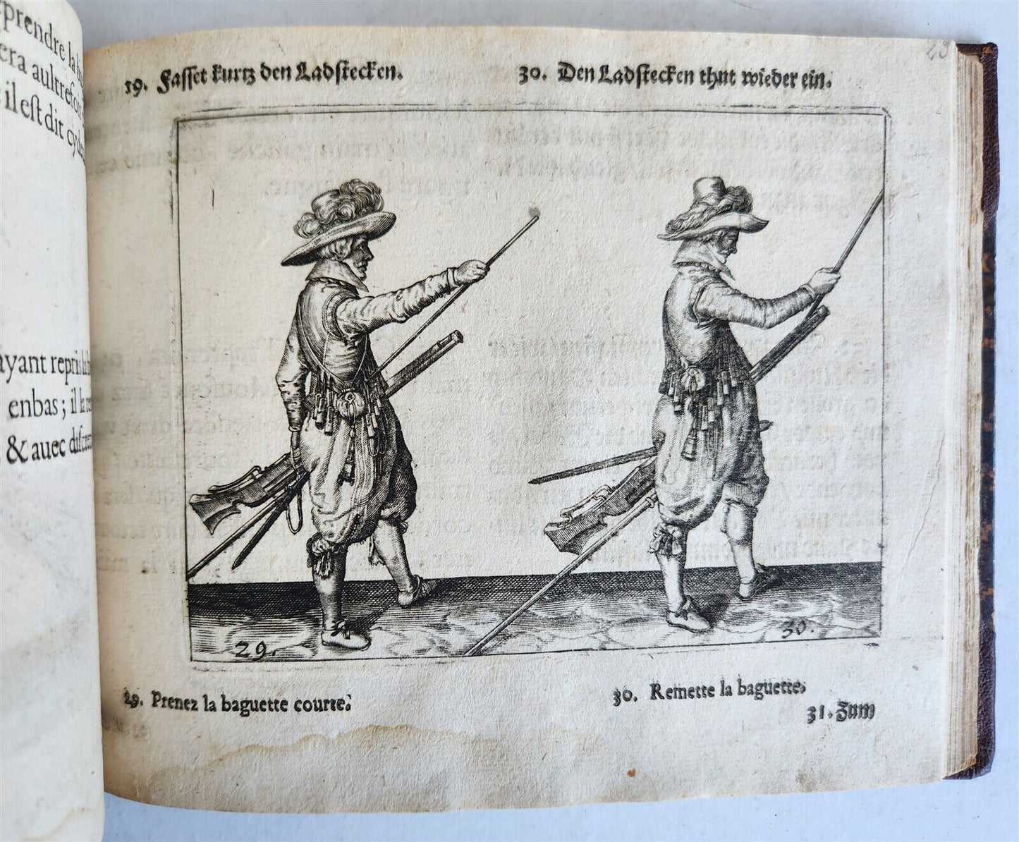 1664 ILLUSTRATED MILITARY WORK on TECHNIQUES for HANDLING MUSKET & PIKE antique