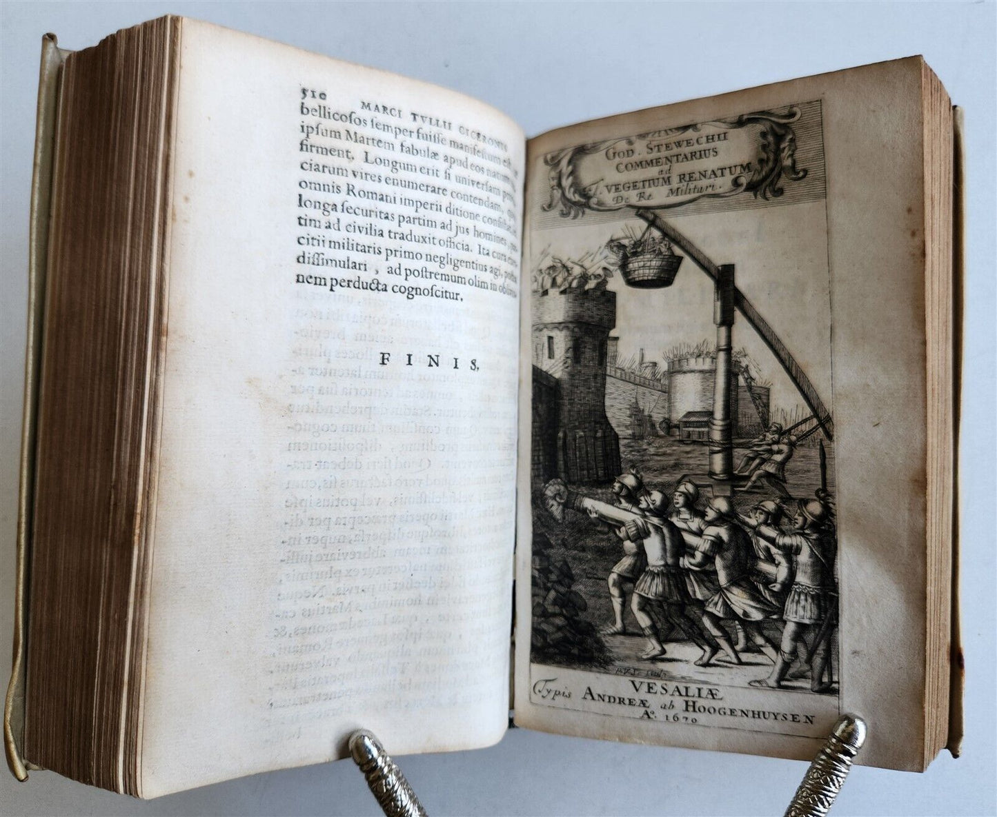 1670 MILITARY HISTORY ILLUSTRATED antique VELLUM BOUND