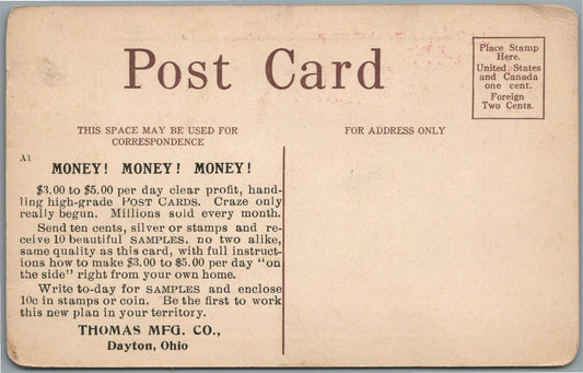 DAYTON OH POST CARDS ADVERTISING ANTIQUE POSTCARD