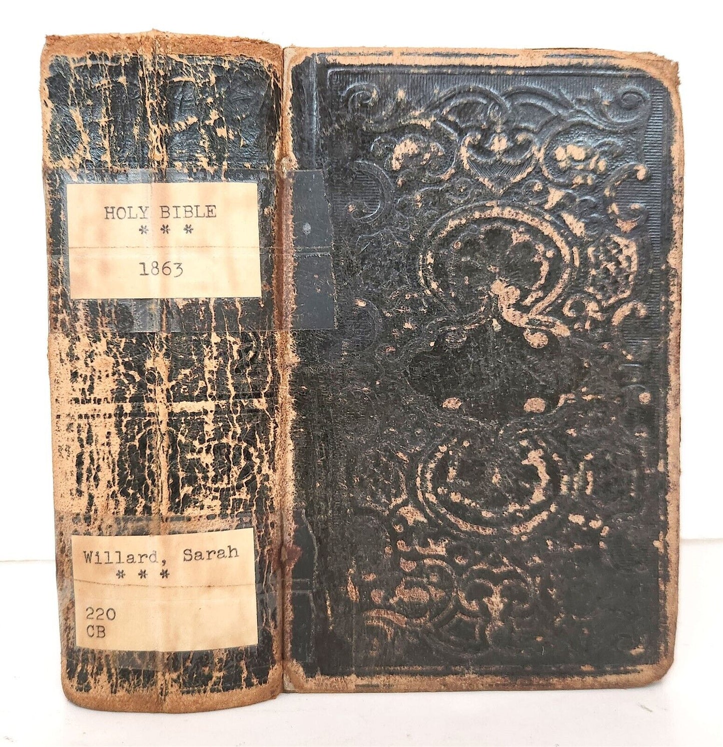 1863 BIBLE in ENGLISH antique CIVIL WAR ERA NEW YORK Americana
