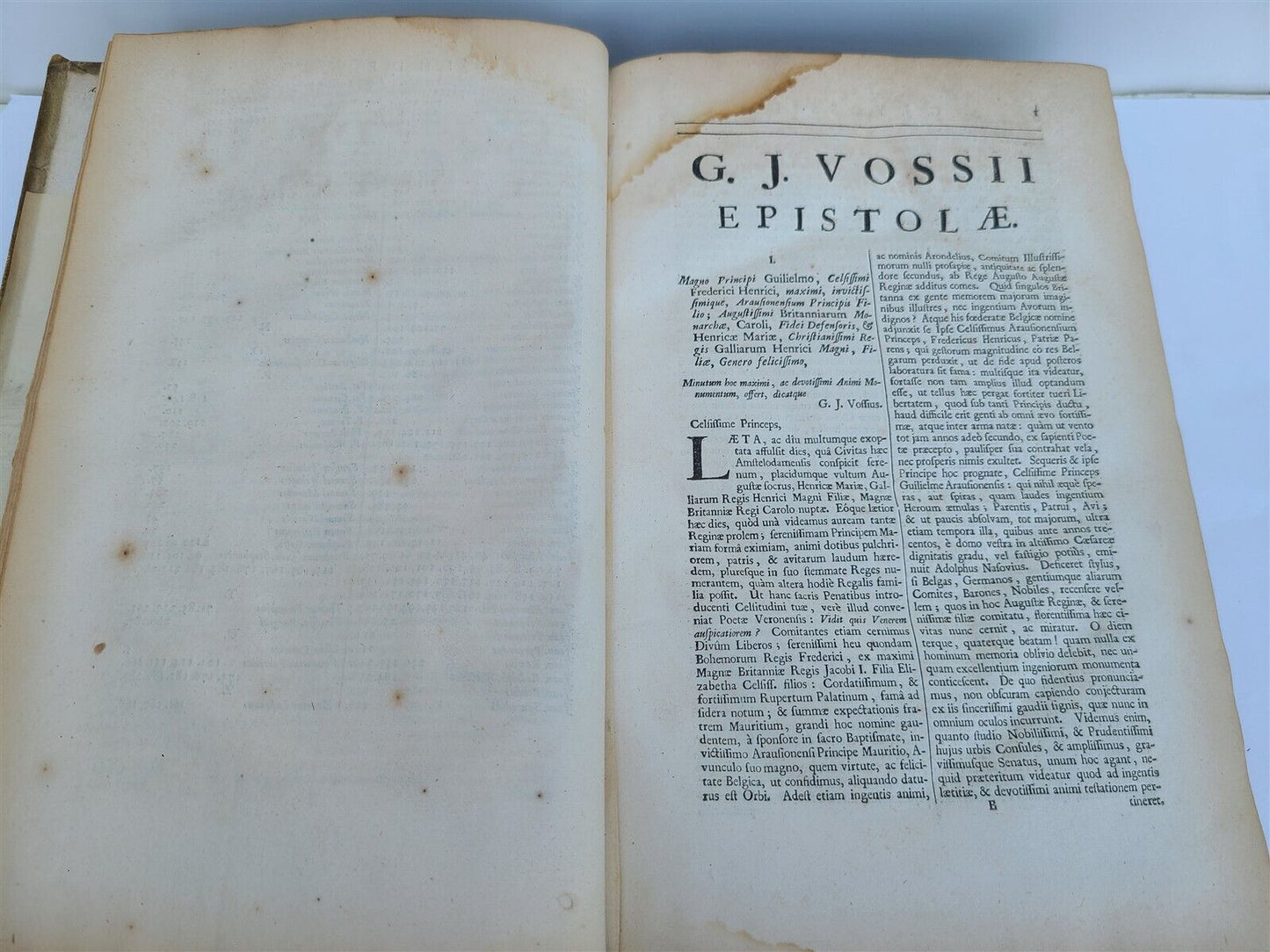 1690 Gerardus Vossius VELLUM FOLIO antique Clarorum Virorum ad eum Epistoae