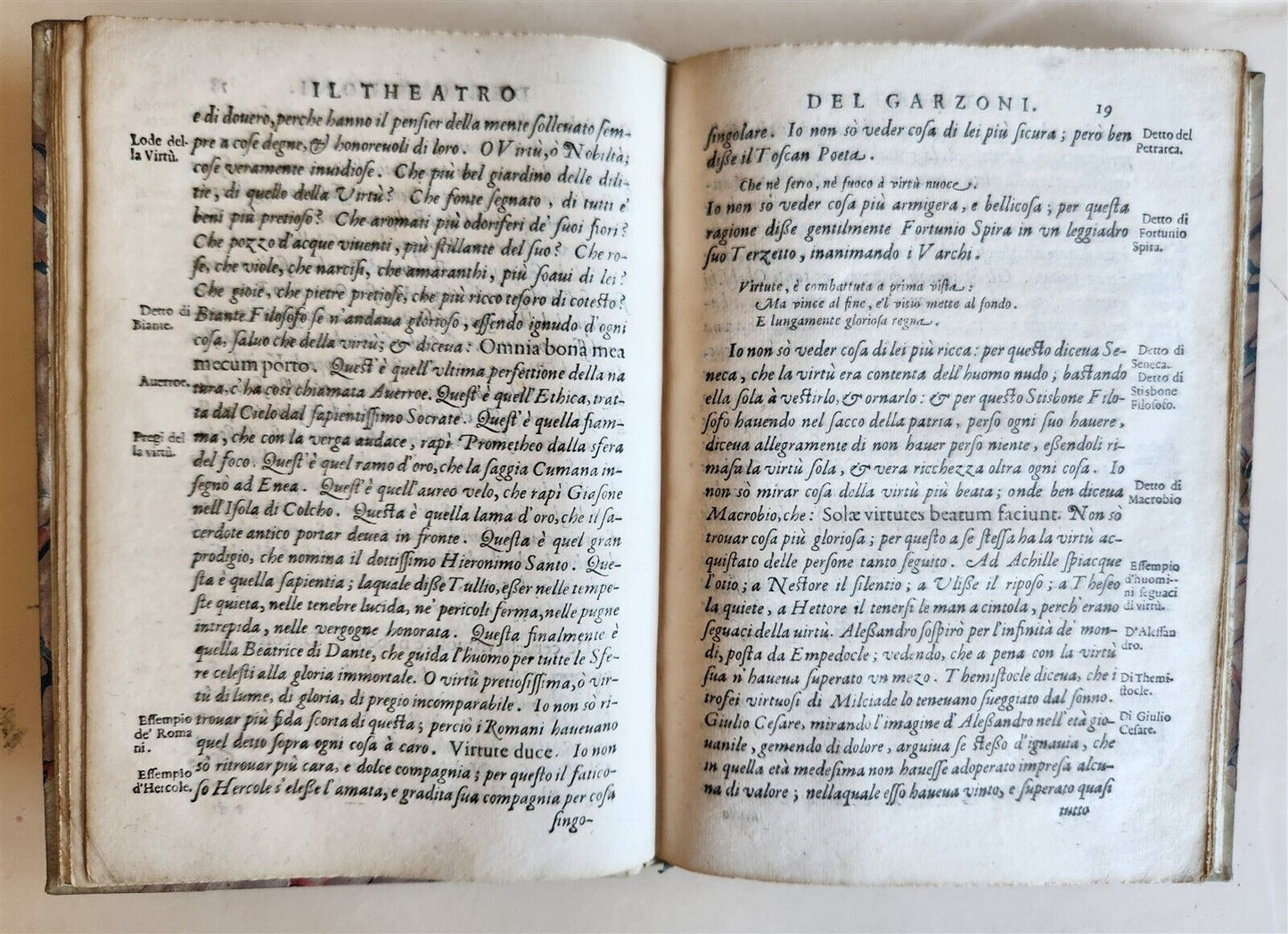 1598 IL THEATRO DE VARI by VICENZO GARZONI antique 16th CENTURY