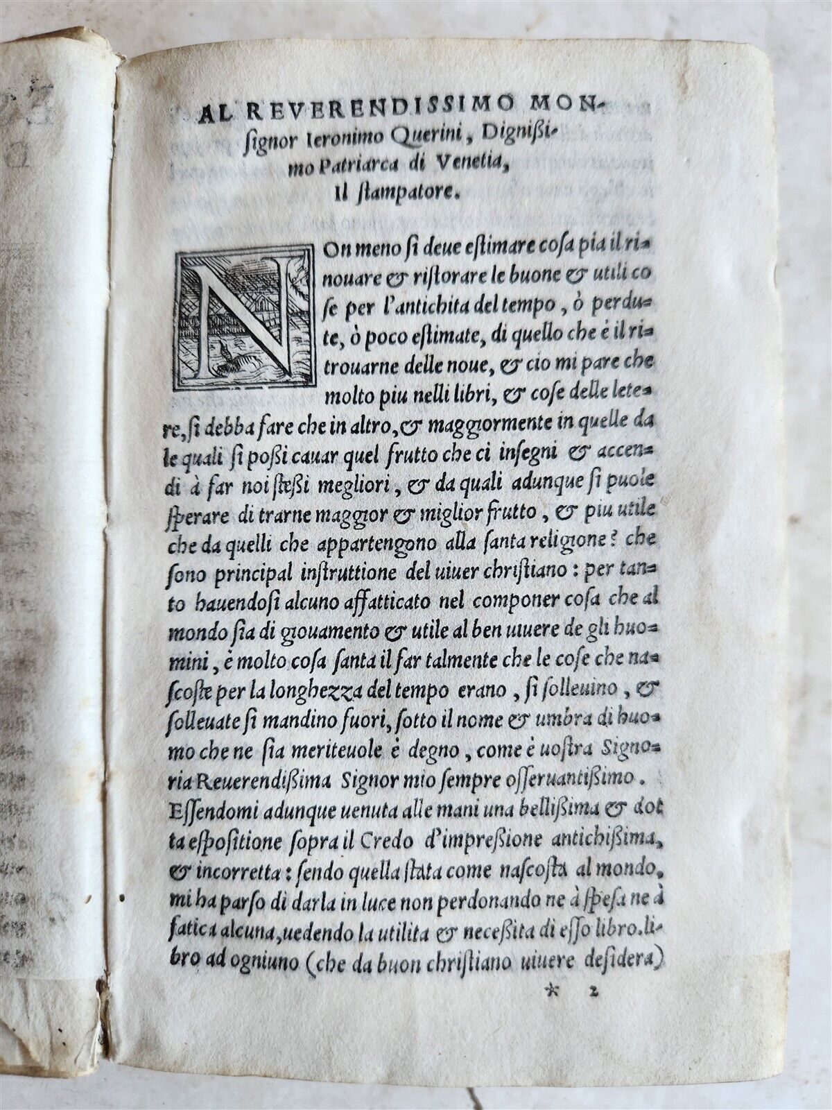 1550 ESPOSITIONE SOPRA IL CREDO by Domenico Cavalca Antique in ITALIAN vellum