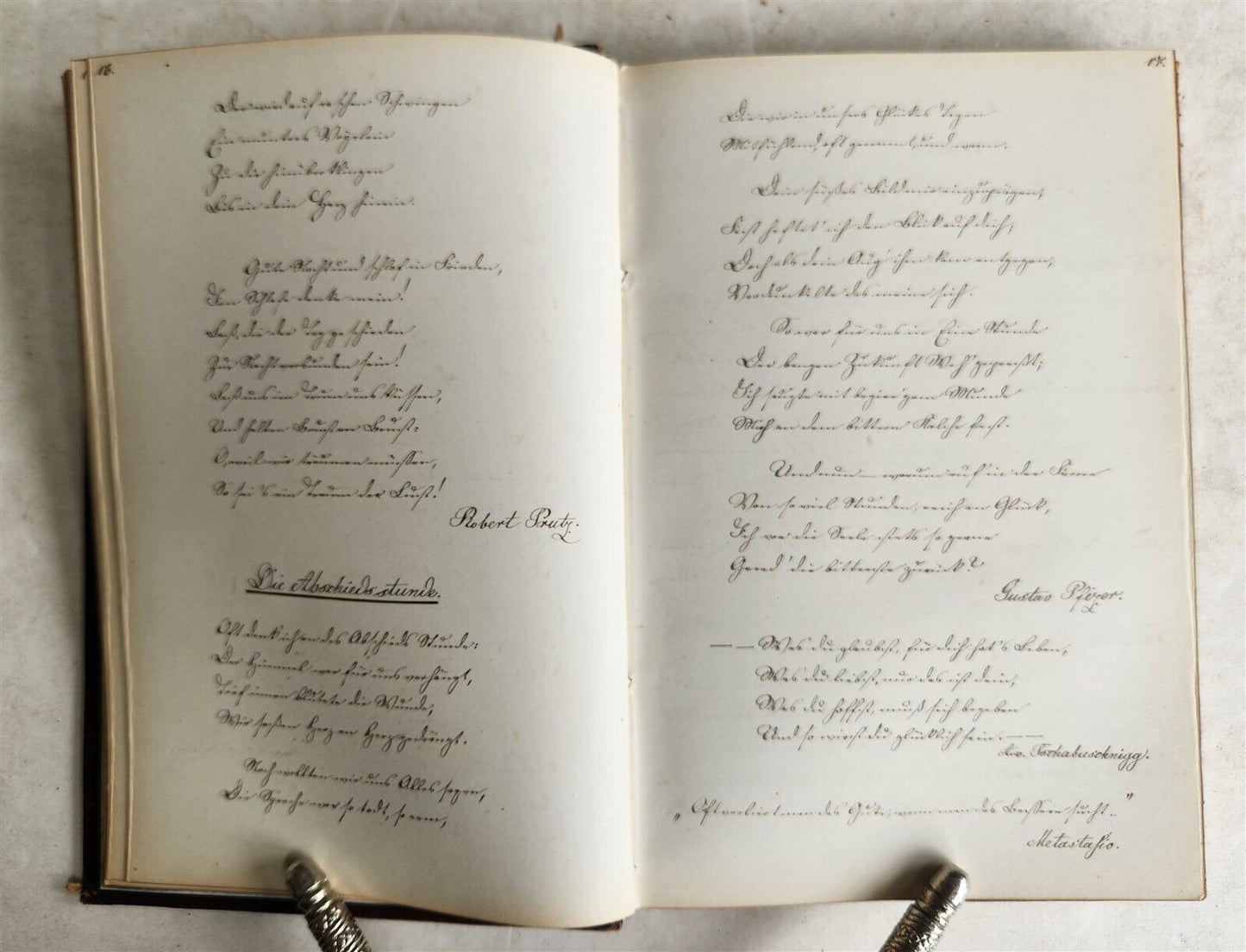 1880s ALBUM AMICORUM - MANUSCRIPT BOOK in GERMAN POETRY antique 166 pages