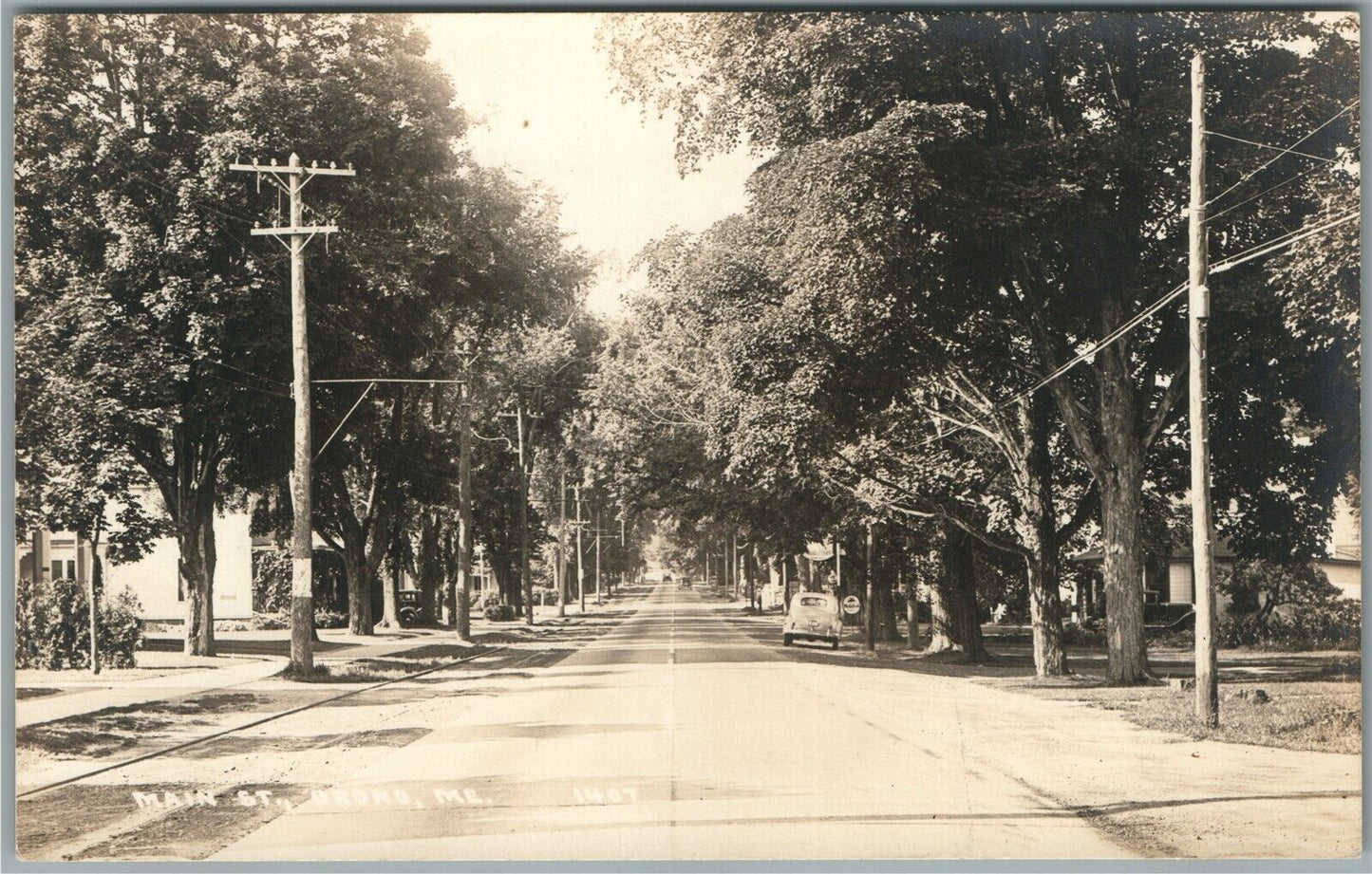 ORONO ME MAIN STREET ANTIQUE REAL PHOTO POSTCARD RPPC