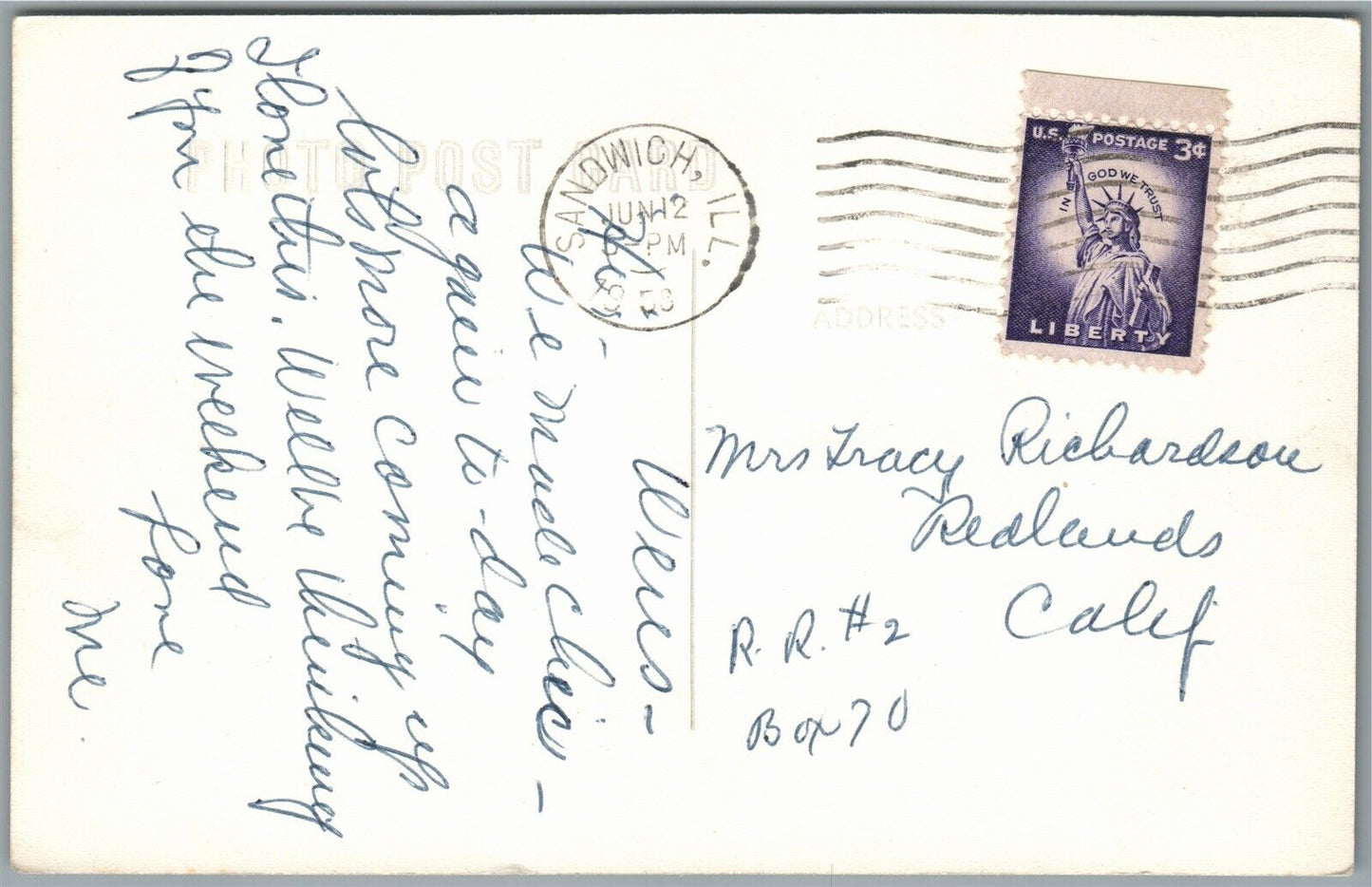 SANDWICH IL POST OFFICE VINTAGE REAL PHOTO POSTCARD RPPC