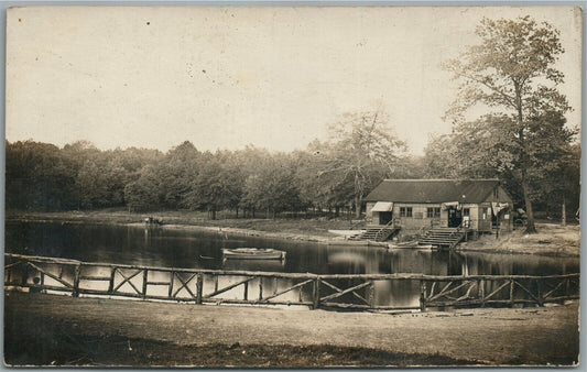LAKE HOUSE ANTIQUE REAL PHOTO POSTCARD RPPC