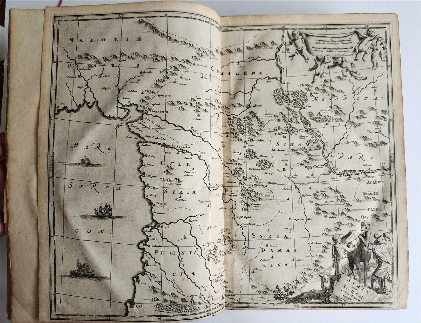 1677 TRAVELS to PALESTINE SYRIA & HOLY LAND antique FOLIO ILLUSTRATED w/ MAPS