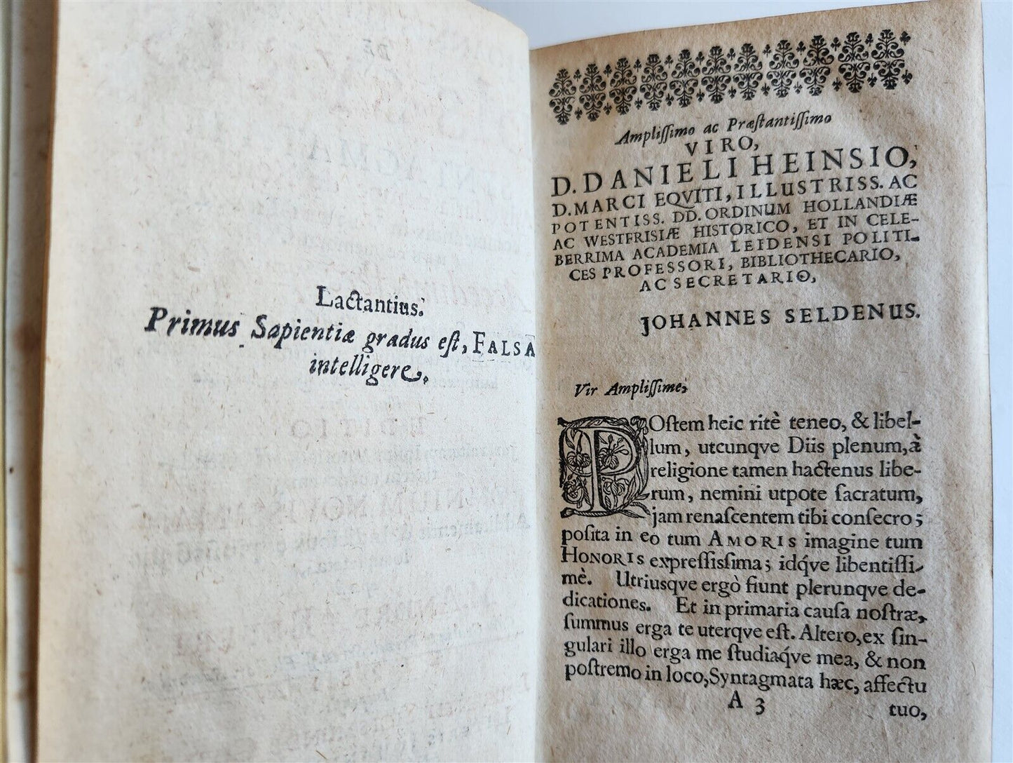 1672 ORIENTAL RELIGIONS TREATISE by JOHN SELDEN antique VELLUM BOUND