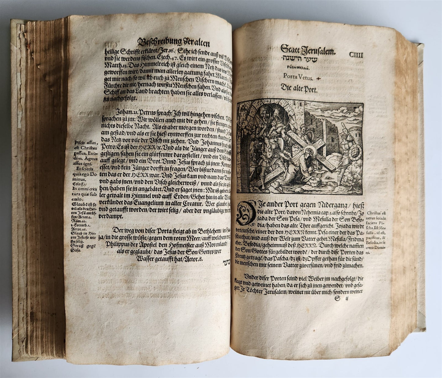 1563 JERUSALEM ANCIENT CAPITAL of JEWS antique ILLUSTRATED FOLIO in GERMAN