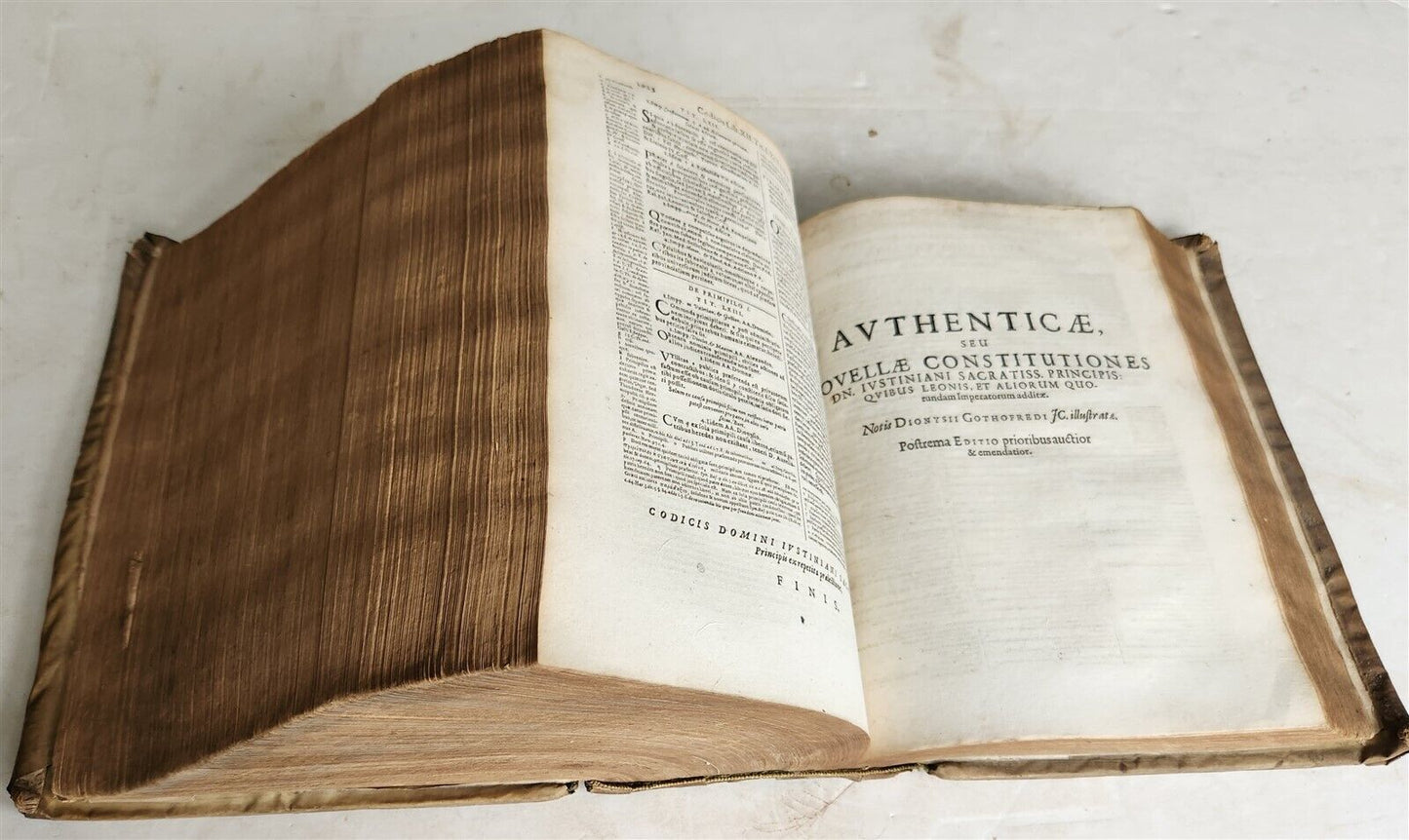1663 CORPUS JURIS CIVILIS by Denis Godefroy antique VELLUM BINDING