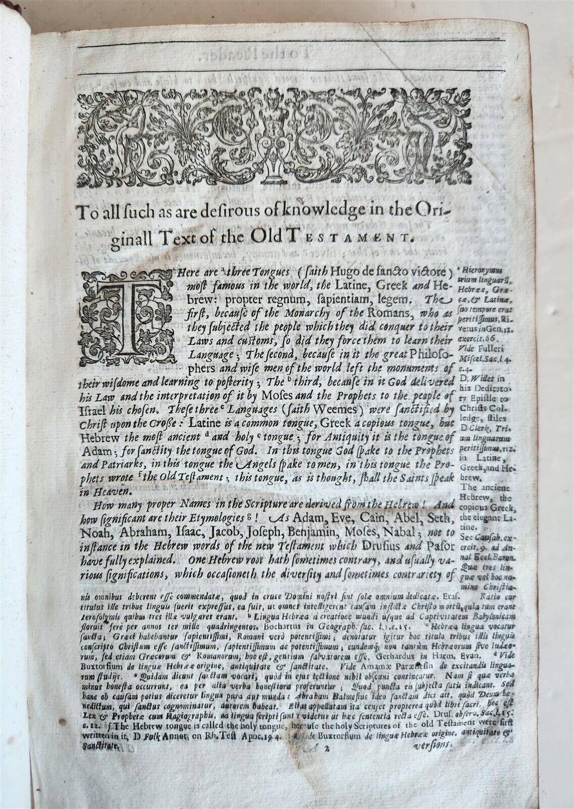 1650 CRITICA SACRA in ENGLISH antique 17th century LONDON