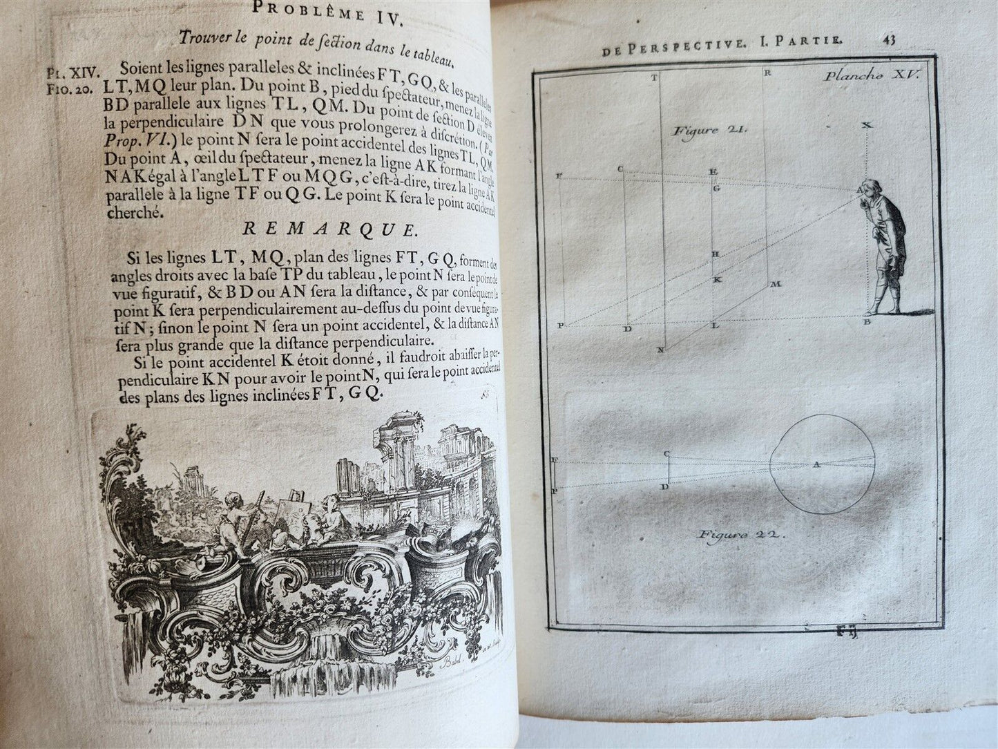 1750 TREATISE on PERPECTIVE for USE of ARTISTS antique ILLUSTRATED w/ 110 PLATES