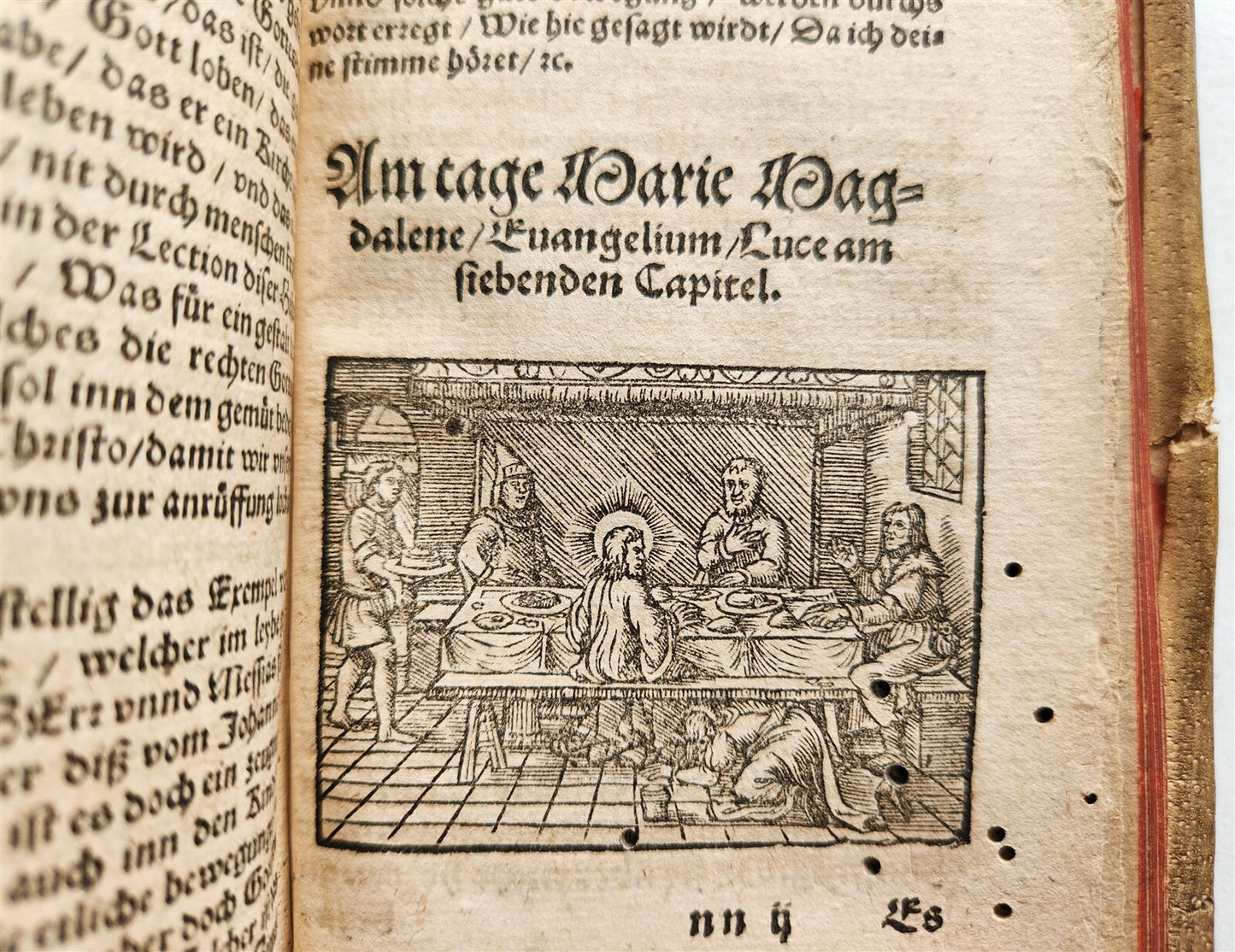 1566 MELANCHTHON Philippe Postill uber die Evangelia ANTIQUE pigskin ILLUSTRATED