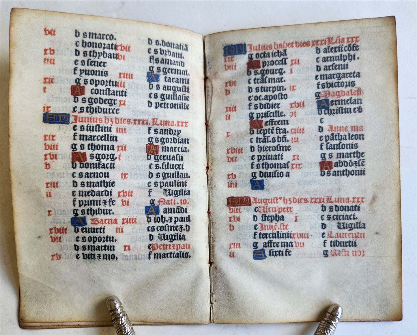 1519 BOOK of HOURS POST-INCUNABULA printed on VELLUM antique 16th CENTURY SCARCE