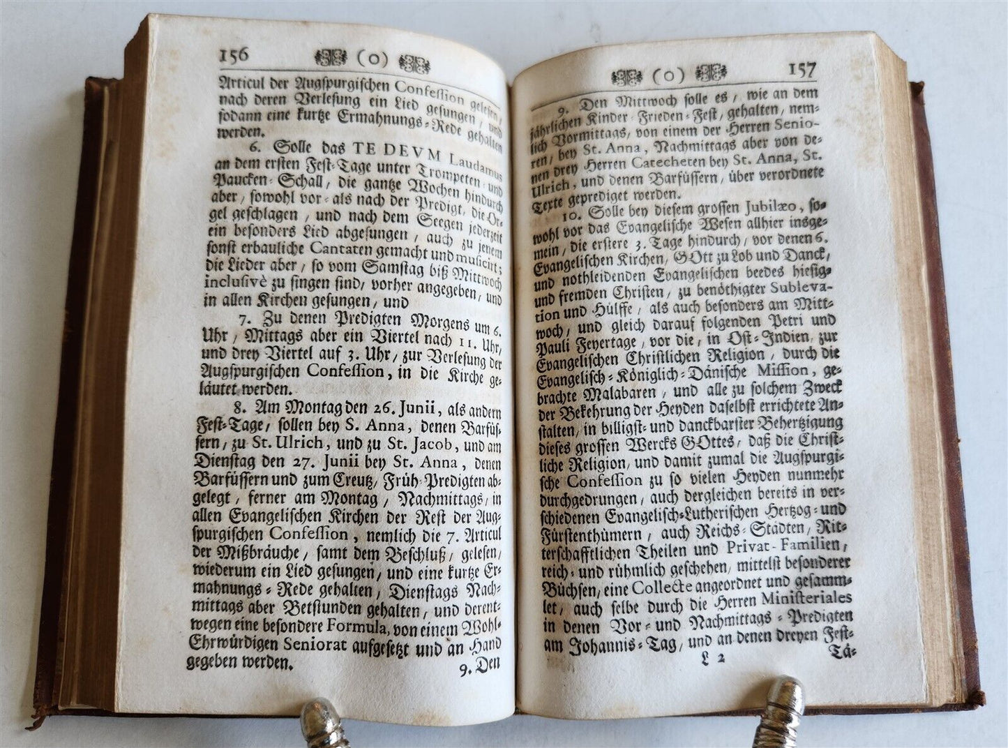 1733 AUGSBURG GERMANY CHURCH HISTORY antique FINE BINDING ILLUSTRATED w/PLATES