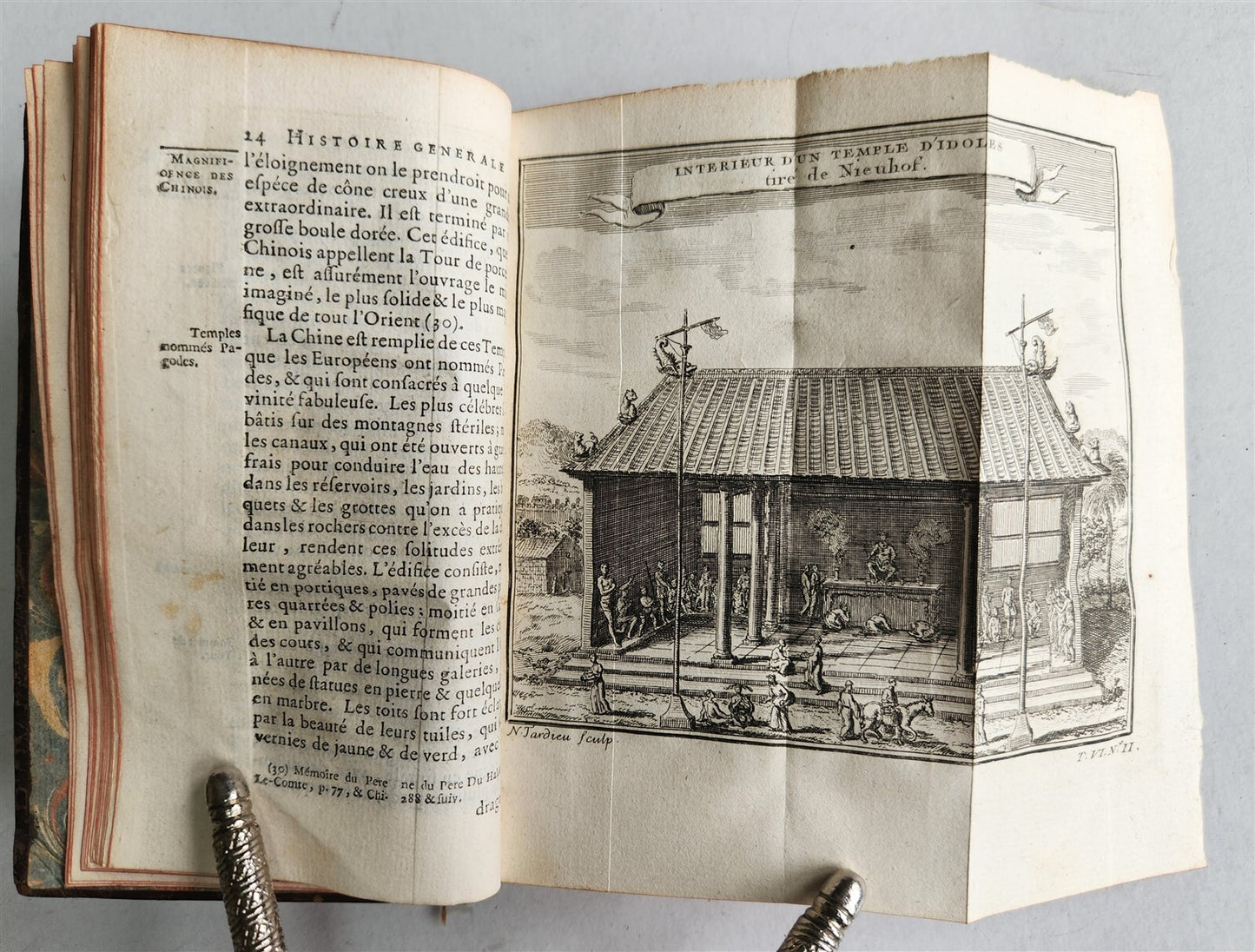 1749 HISTOIRE des VOYAGES antique Vol.22 CHINA TRAVELS illustrated