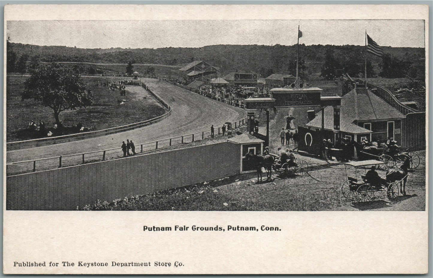 PUTNAM CT FAIR GROUNDS ANTIQUE POSTCARD
