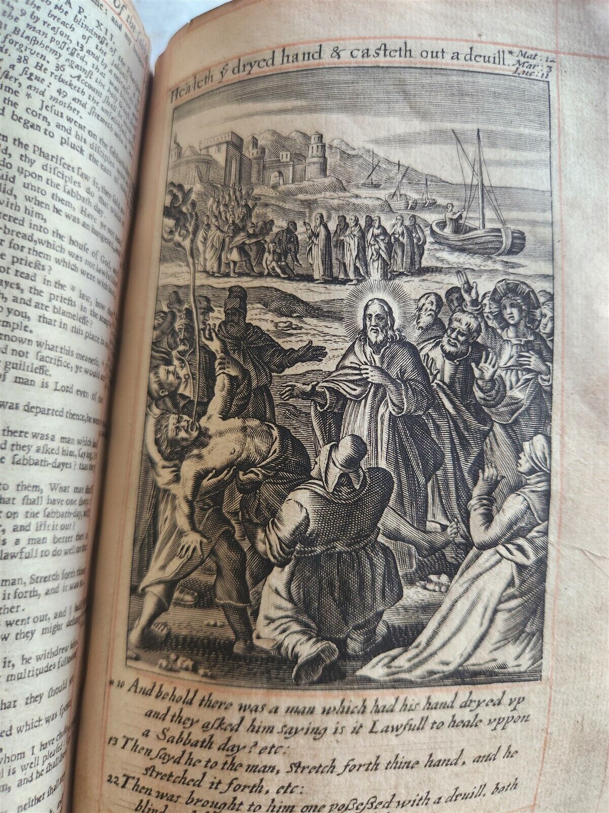 1648 BIBLE in ENGLISH antique Old & New Testament LONDON ILLUSTRATED 114 PLATES