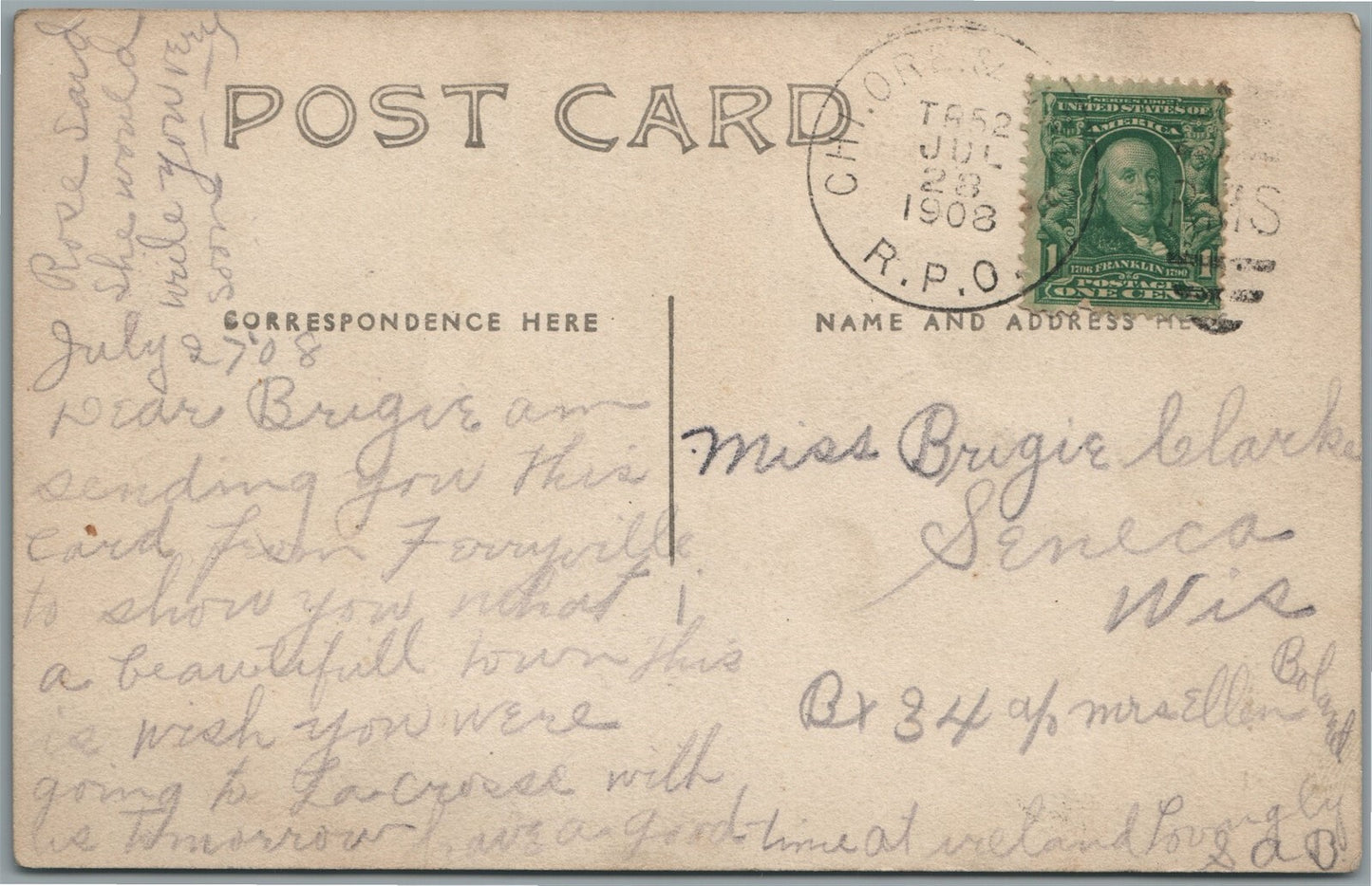 FERRYVILLE WI POST OFFICE & RURAL CARRIERS ANTIQUE REAL PHOTO POSTCARD RPPC