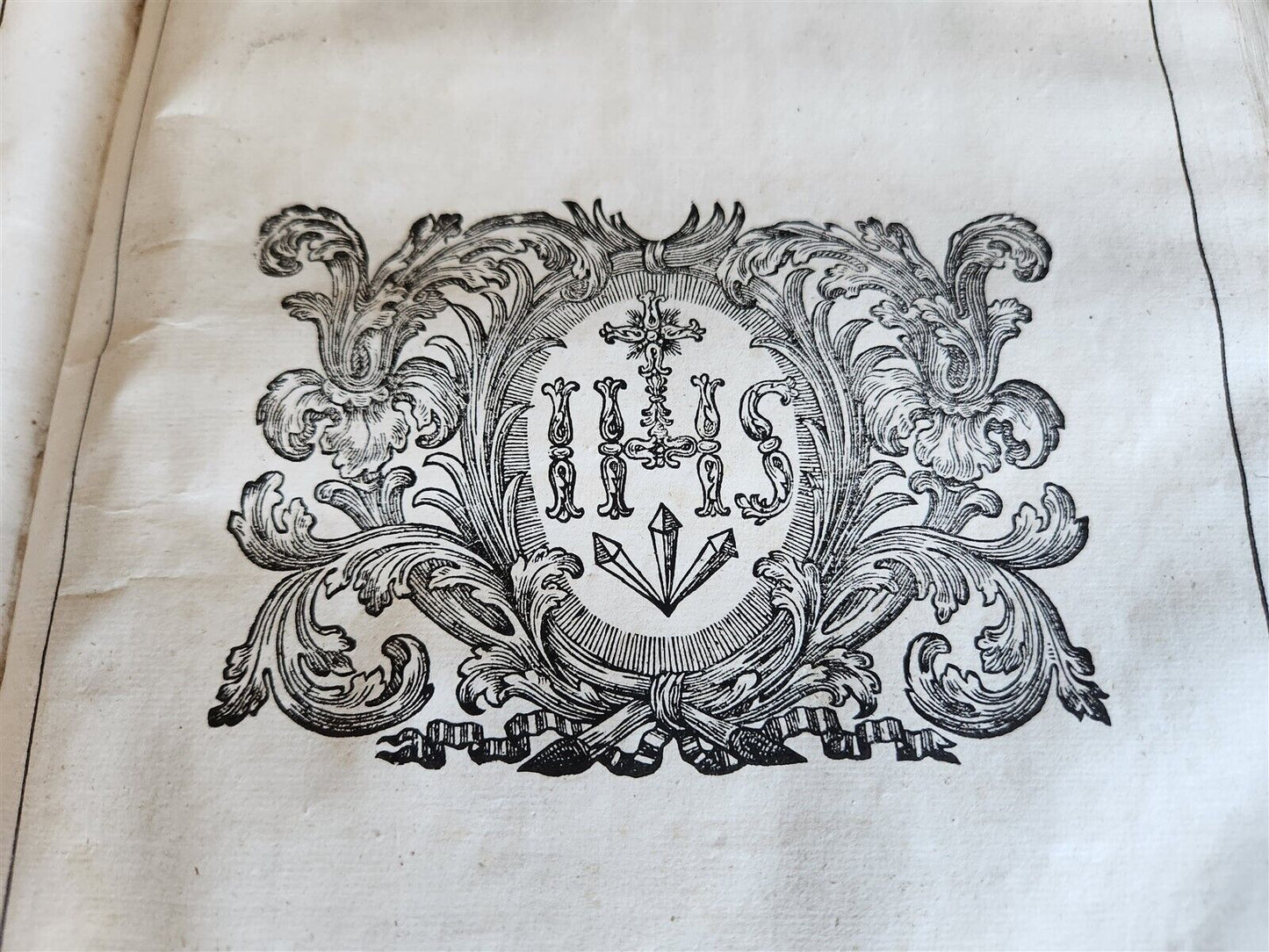 1743 MISSALE ROMANUM antique NICELY DECORATED FOLIO illustrated