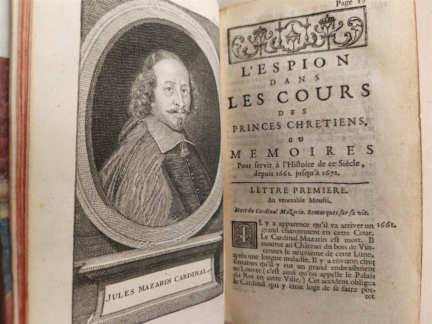 1715 L'ESPION DANS LES COURS des PRINCES CHRETIENS antique ILLUSTRATED in FRENCH