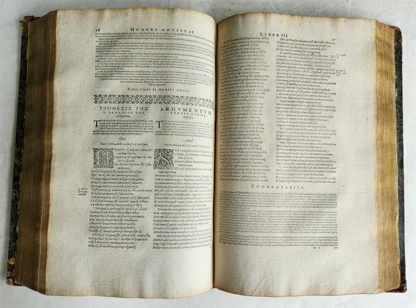 1606 HOMER ILLIAD & ODYSSEY antique in LATIN & GREEK early 17th CENTURY FOLIO