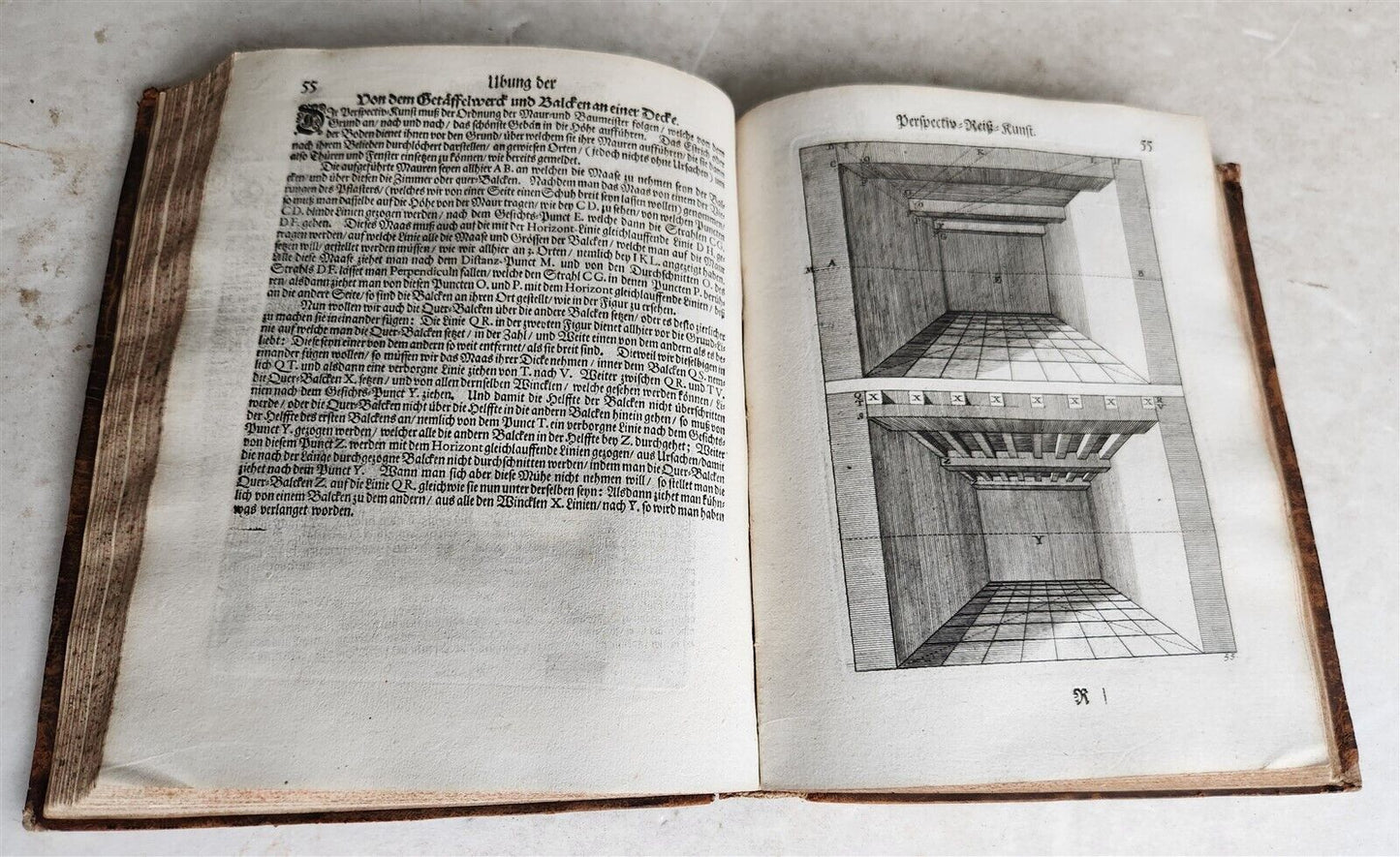 1710 DRAWING PERSPECTIVE for ARTISTS & ARCHITECTS antique ILLUSTRATED 150 PLATES