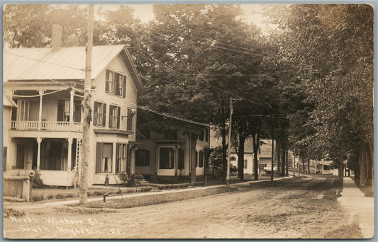SO. ROYALTON VT NORTH WINDSOR STREET ANTIQUE REAL PHOTO POSTCARD RPPC
