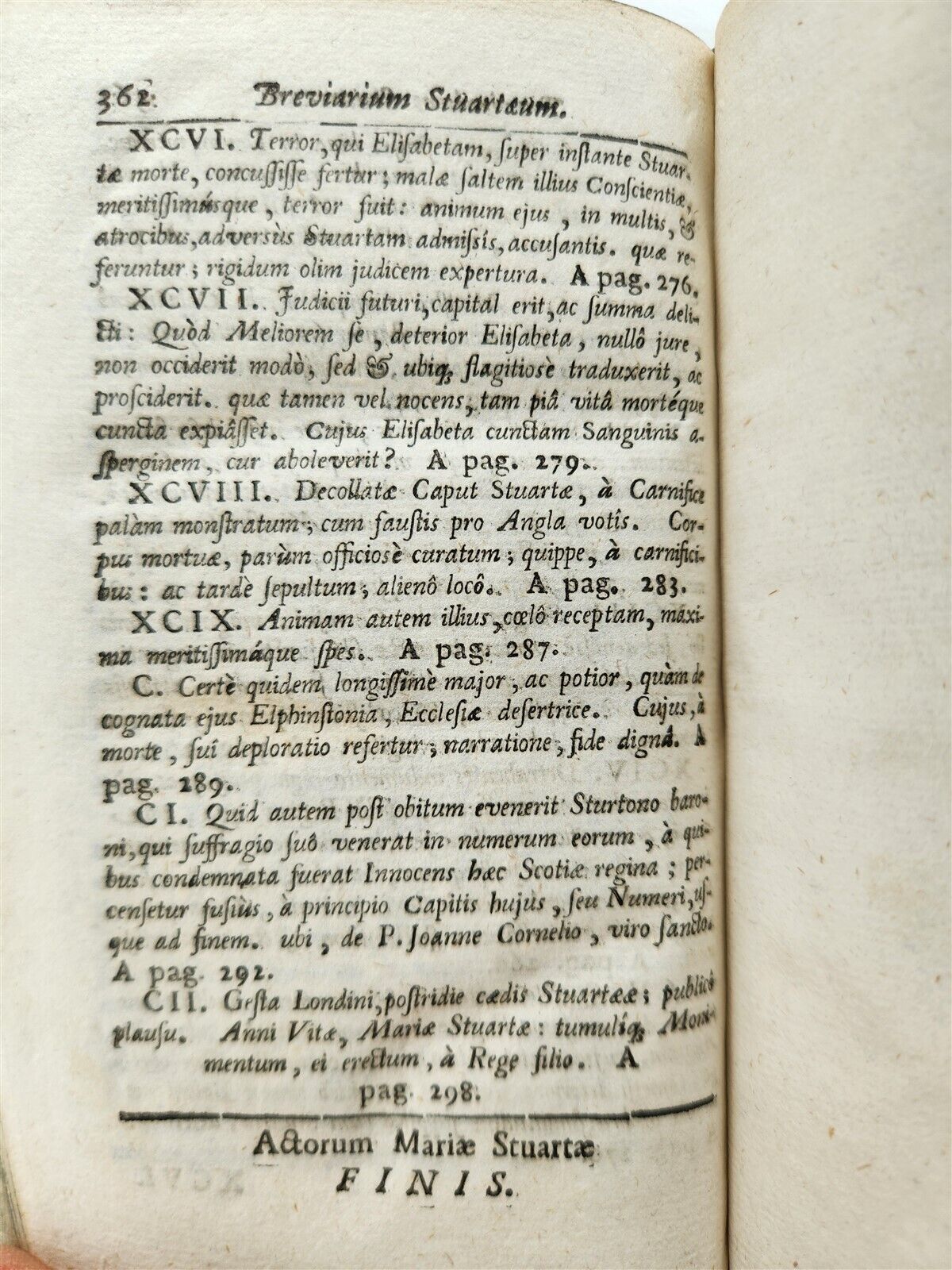 1675 HISTORY antique 17th CENT. HAND TOOLED PIGSKIN MARY STUART